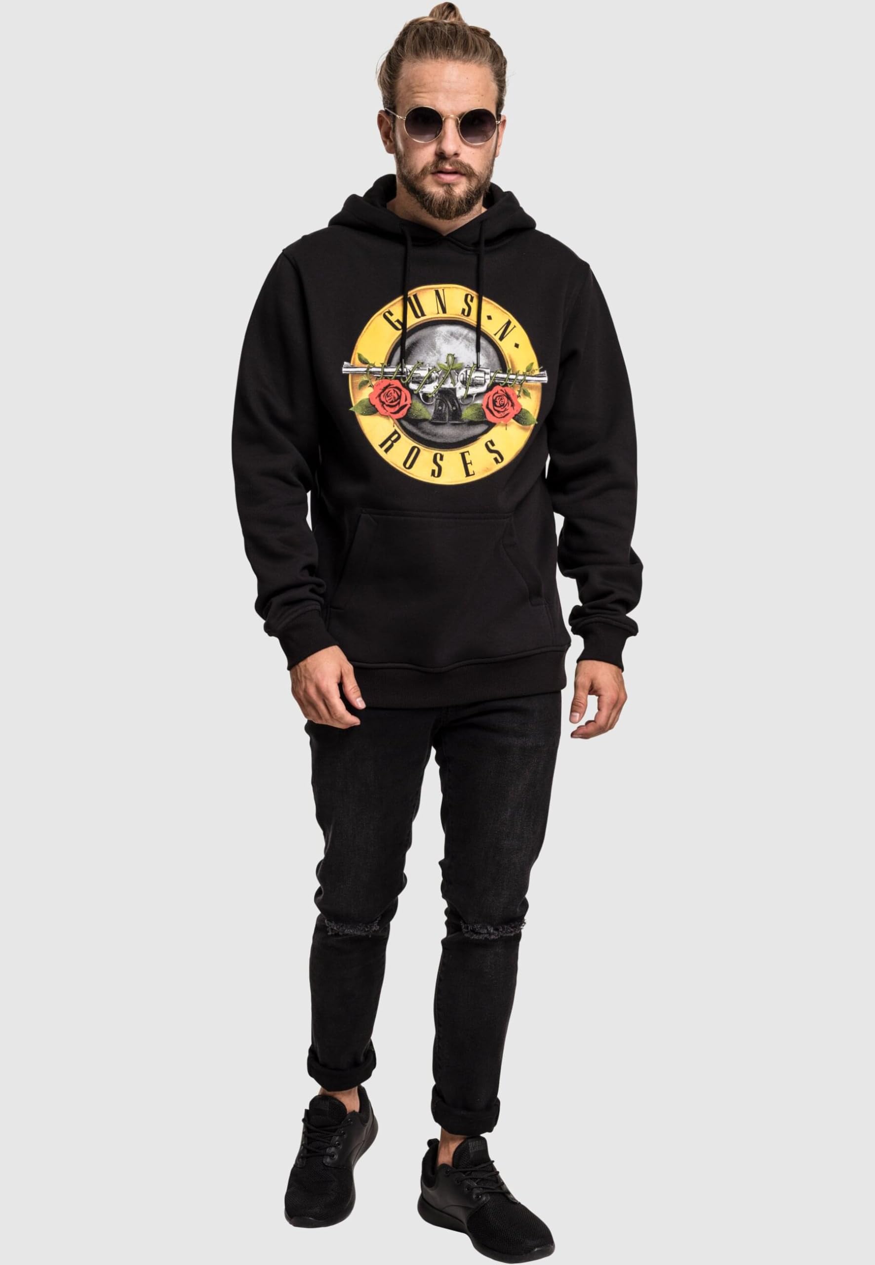 MERCHCODE Mc056-guns N' Roses Logo Hoody Sudadera con Capucha Hombre (Pack de 1)