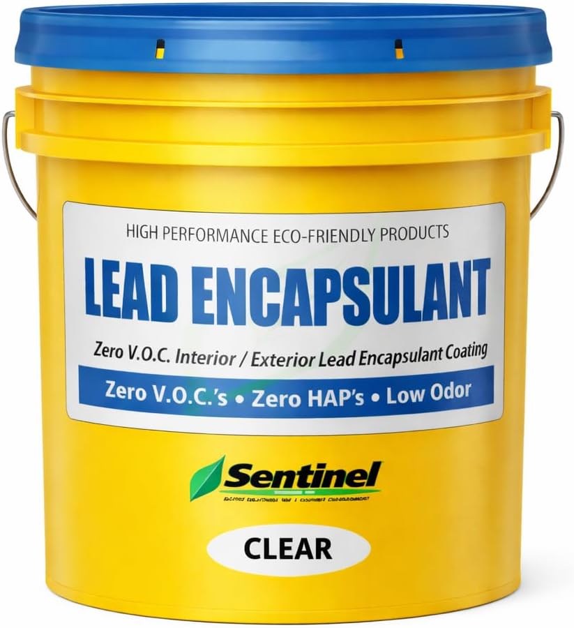 Interior/Exterior Lead Encapsulant Coating, Zero VOC, Low Odor (5 Gallon, Clear)