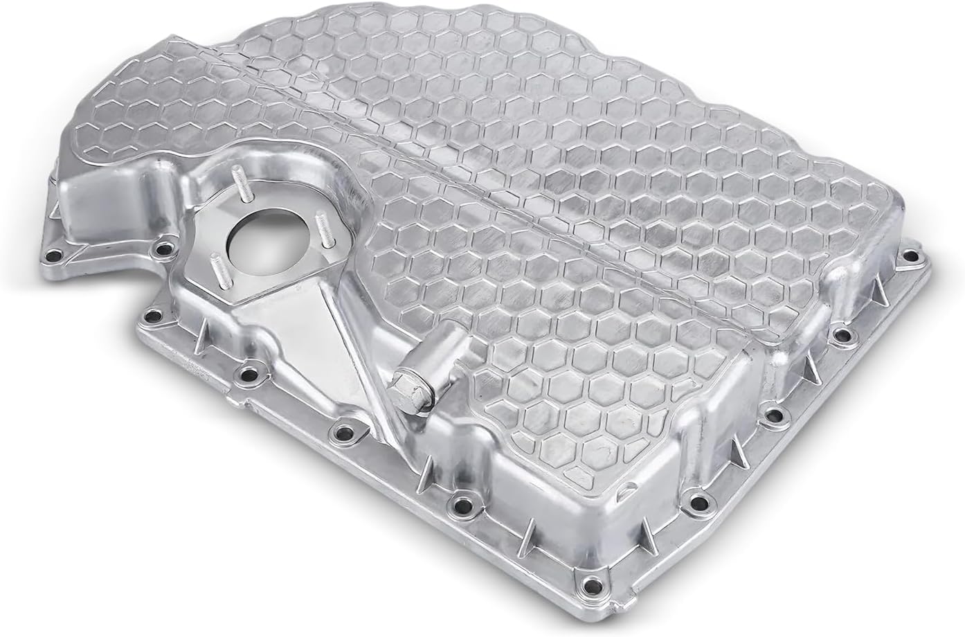 06K103600R Aluminum Lower Engine Oil Pan Sump with Drain Plug Compatible with 2014-2023 VW Arteon/Golf/Passat/Bee-tle/Tiguan/Jetta,GTI 2015-2017, Golf Alltrack/Sport Wagen, 1.8L 2.0L Turbo