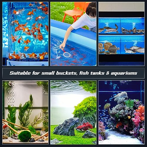 UPETTOOLS Air Stones for Aquariums - Quiet Fish Tank Oxygen Aerator, 4 Inch Nano Ultra-High Dissolved Oxygen Diffuser Airstone Bubbler with Air Tube Control Valve Check Valve - Thumbnail 7