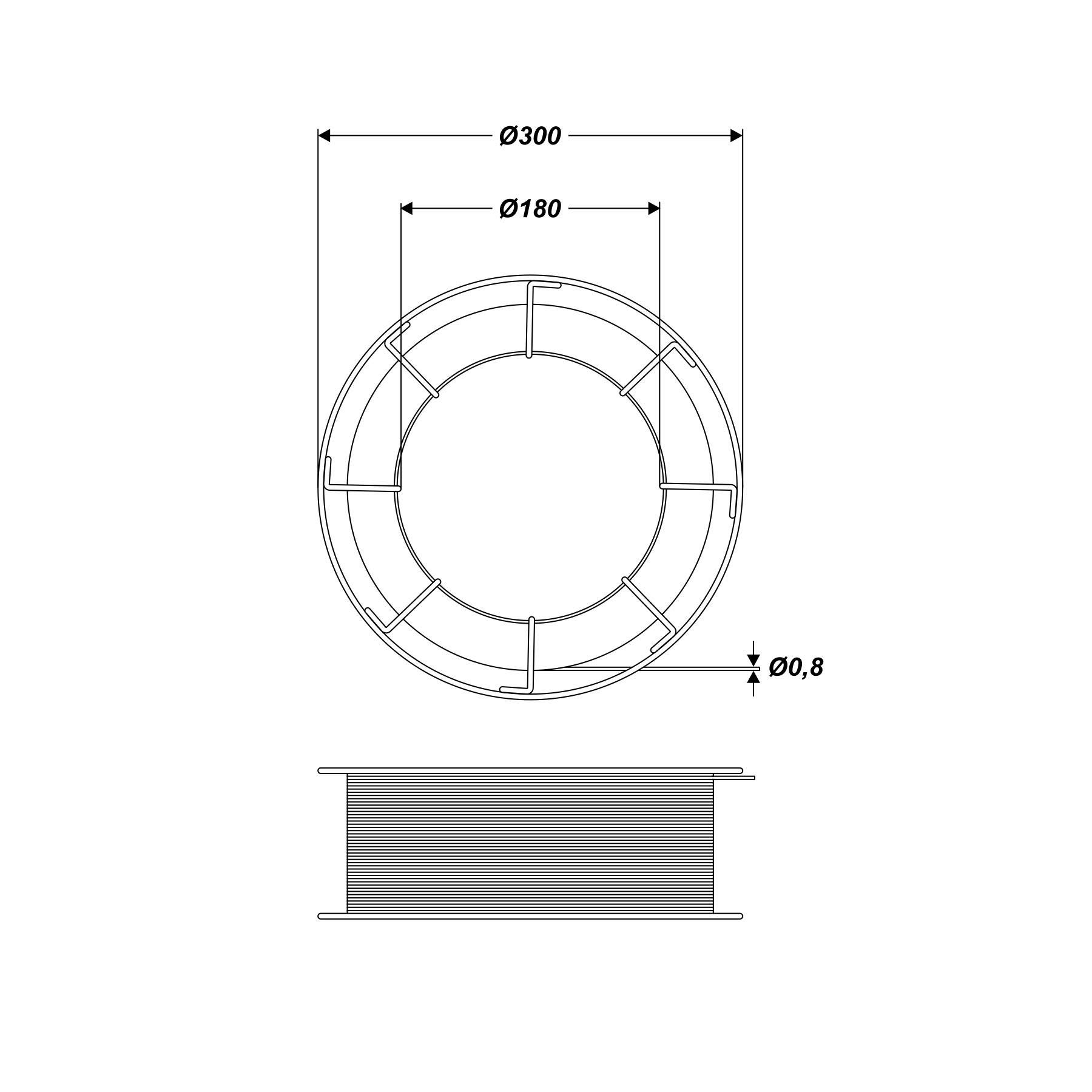 MIG/MAG Schweißdraht Ø 0,8 mm G3Si1/SG2 15 kg D300 Rolle Schutzgas