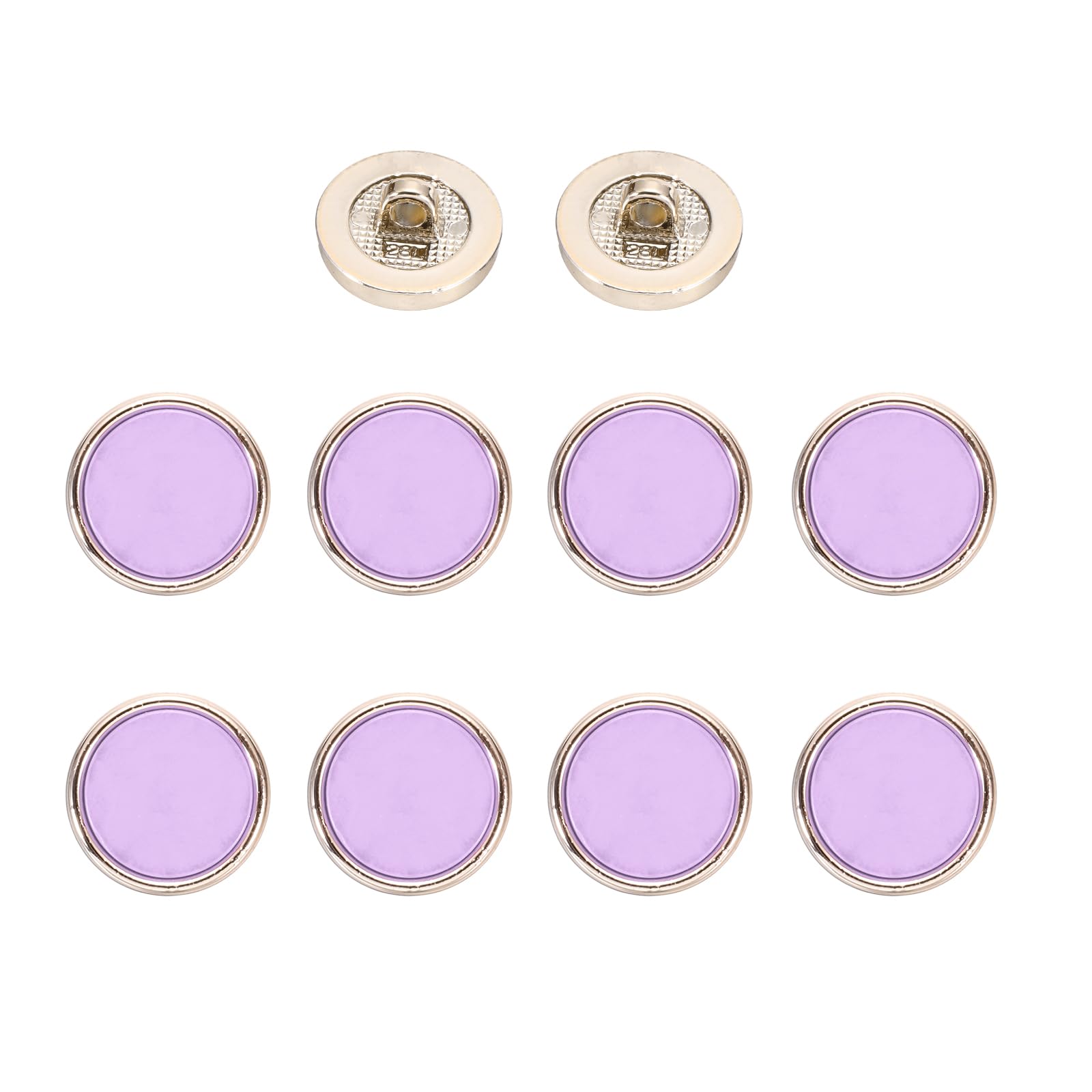 sourcing map 10Pcs Resin Vintage Button, 18mm / 0.71" Fashion Round Button Versatile Sewing Accessories for Blazer Clothes Uniform Jacket Coat DIY Garment, Purple