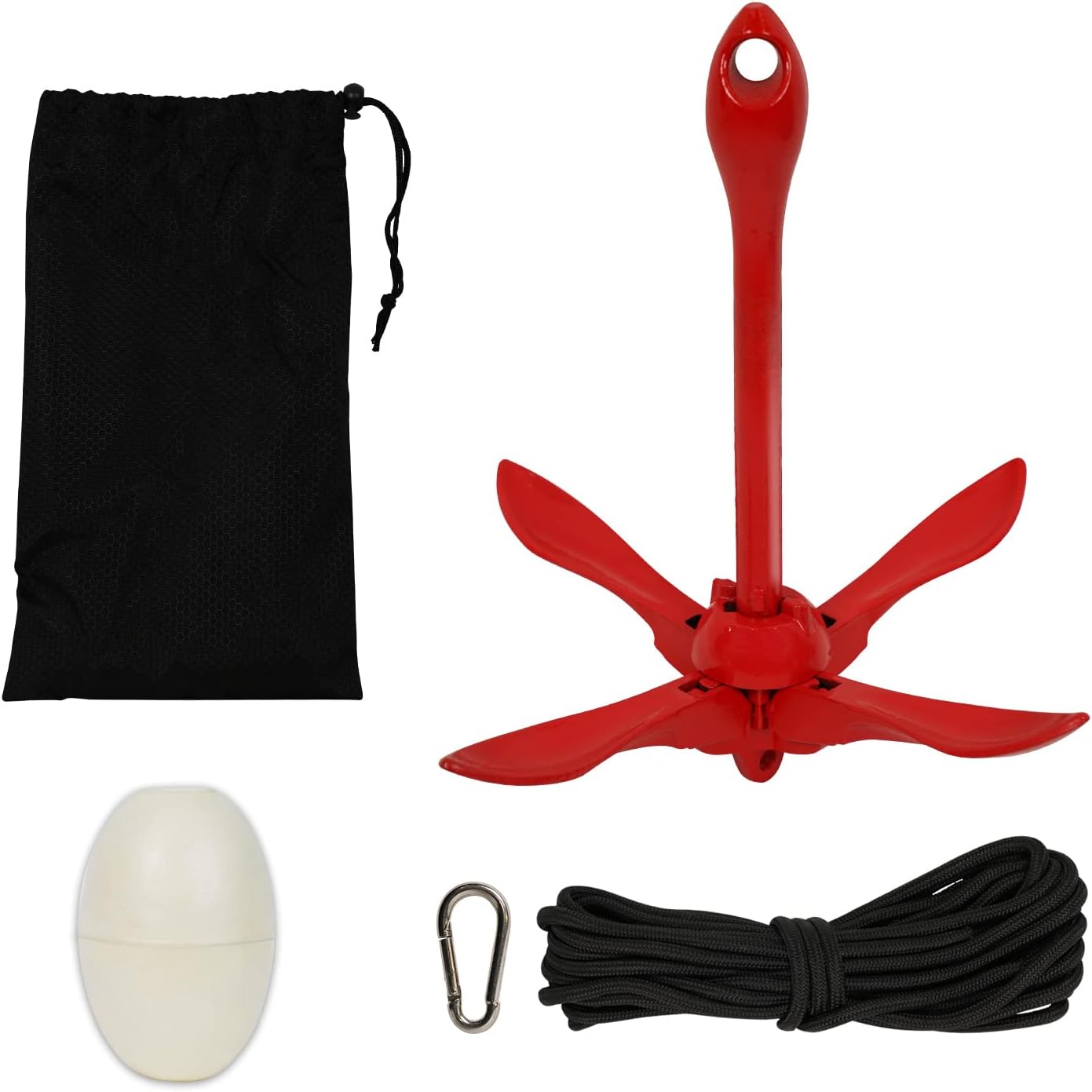 Tuxedo Sailor Kayak Anchor Kit, Folding Anchor Accessory with Rope for Fishing Kayak, Canoes, Jet Skis, SUP Paddle Boards and Boats Tuxedo Sailor Kayak Anchor Kit, Folding Anchor Accessory with Rope for Fishing Kayak, Canoes, Jet Skis, SUP Paddle Boards and Boats