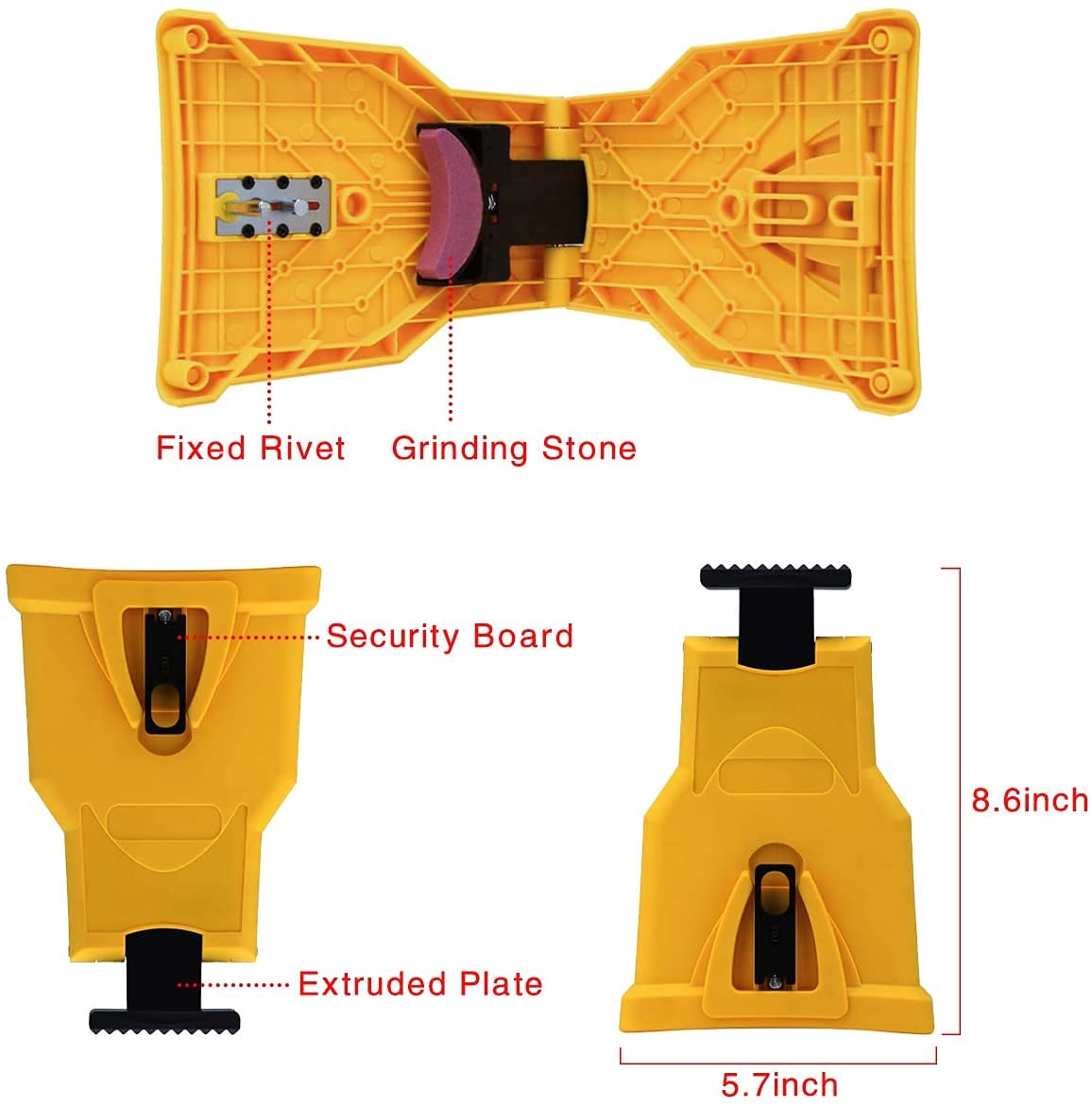 Kit per affilare i denti della motosega a montaggio portatile Macina con pietra affilaggio rapido Strumenti efficienti la il lavoro del legno affilatrice