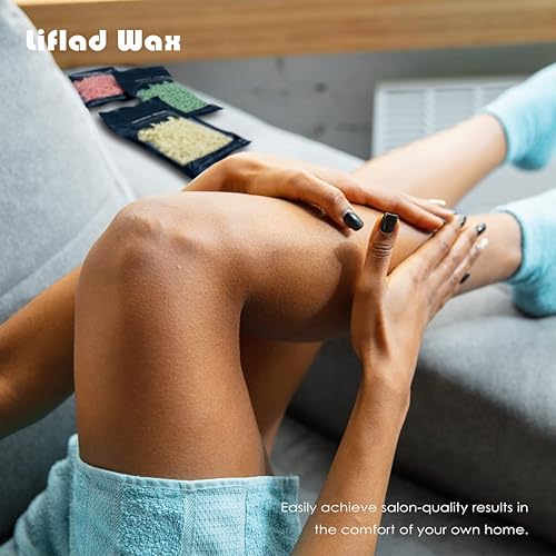 Miniatura 2 de Kit de 3 perlas de cera para depilación gruesa  Paquete de 3 granos de cera dura depilatorios con espátulas  Recambios de cera para cara, cejas,