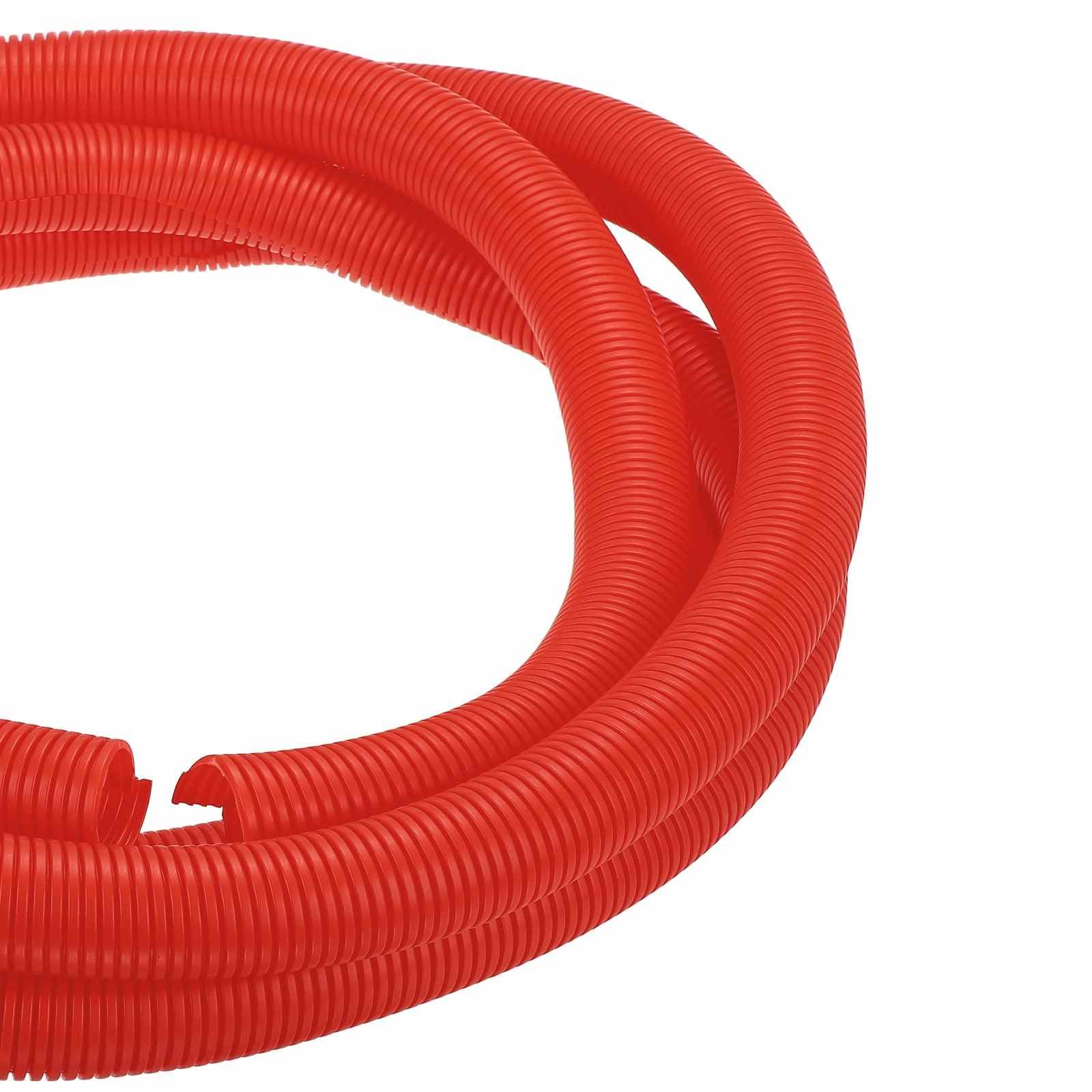 DMiotech 20ft Wire Loom Split Tubing 1 1/2 Inch, Cord Protectors from Pet Flexible Conduit Cable Management for Office Home Garden, Red โ image 1