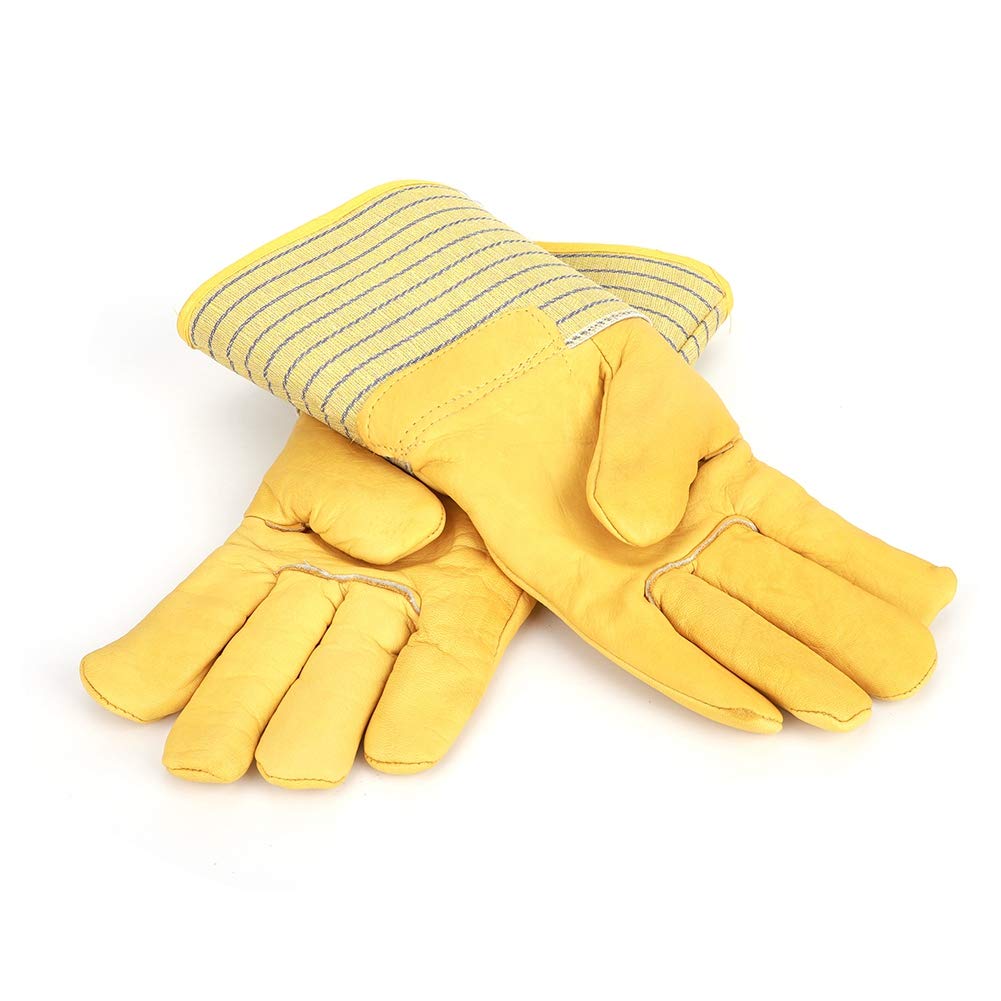 Sonew Guanti criogenici Guanti da lavoro in pelle Resistenti al freddo Guanti invernali caldi Antivento Impermeabile Polsino lungo Azoto liquido Protezione per le mani Unisex