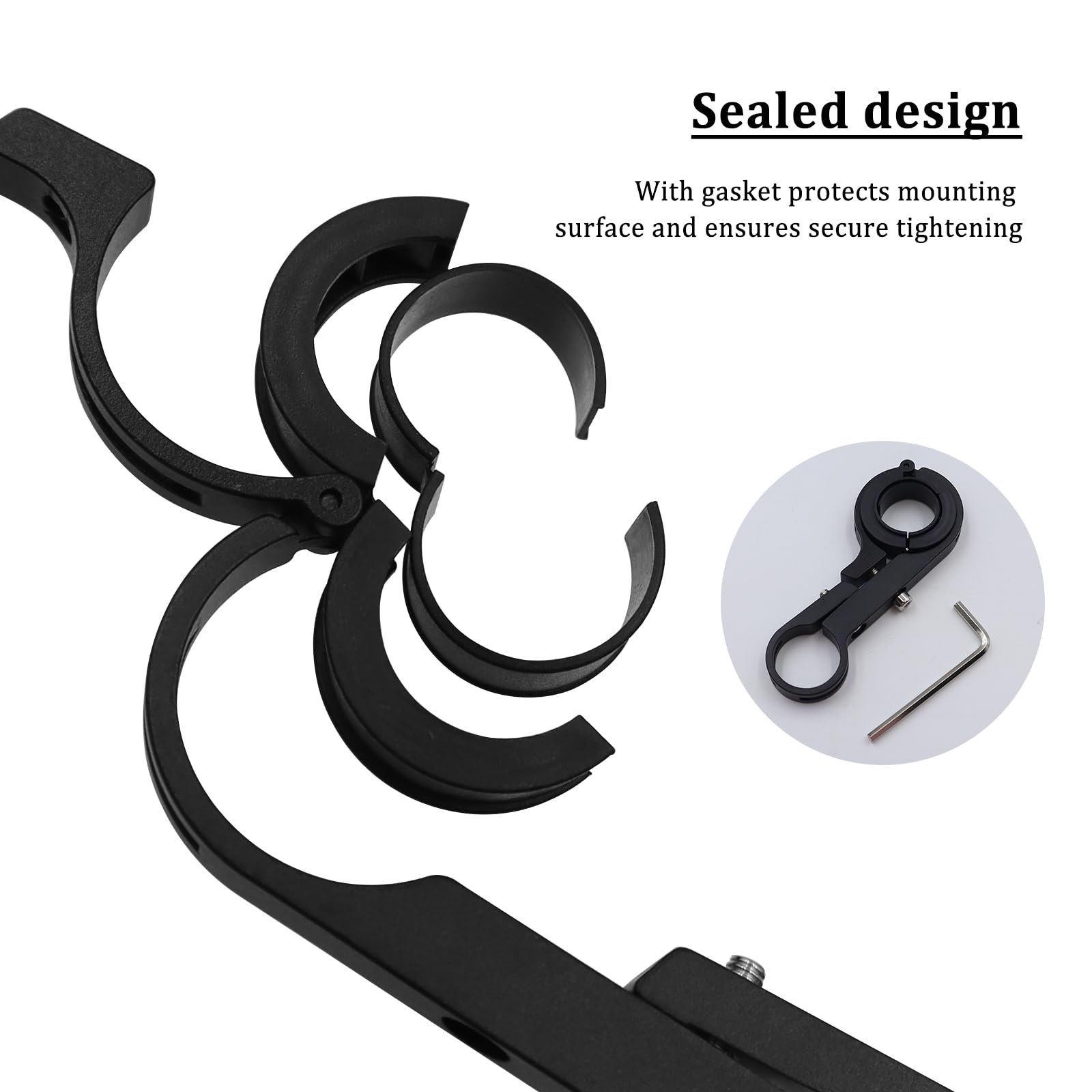 Estensione Manubrio Bici In Alluminio 30 Cm - Per GPS, Cellulare, Luci, Diametro 22-33 Mm