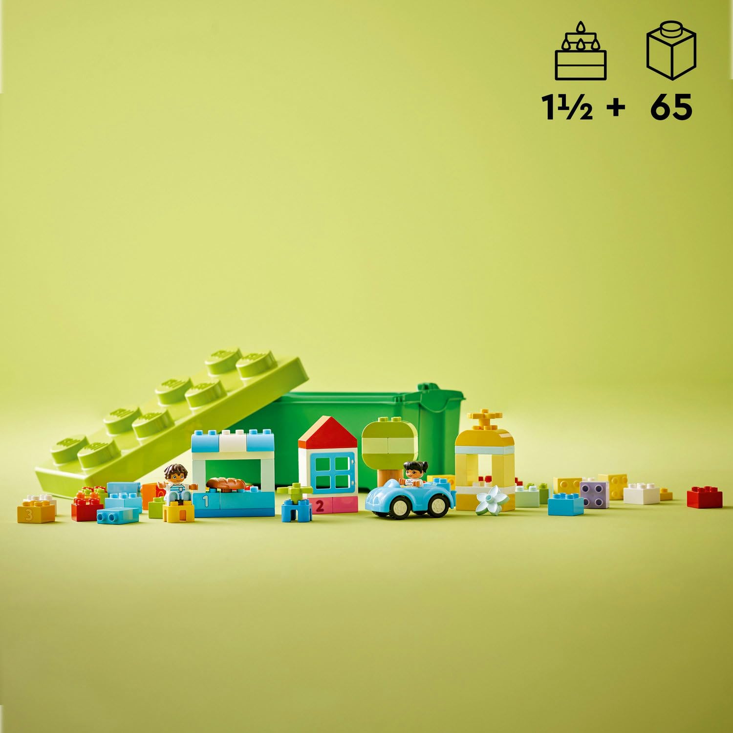 LEGO DUPLO Classic Yapım Parçası Kutusu 10913-18 Ay ve Üzeri Çocuklar için Yaratıcı Oyuncak Yapım Seti (65 Parça)