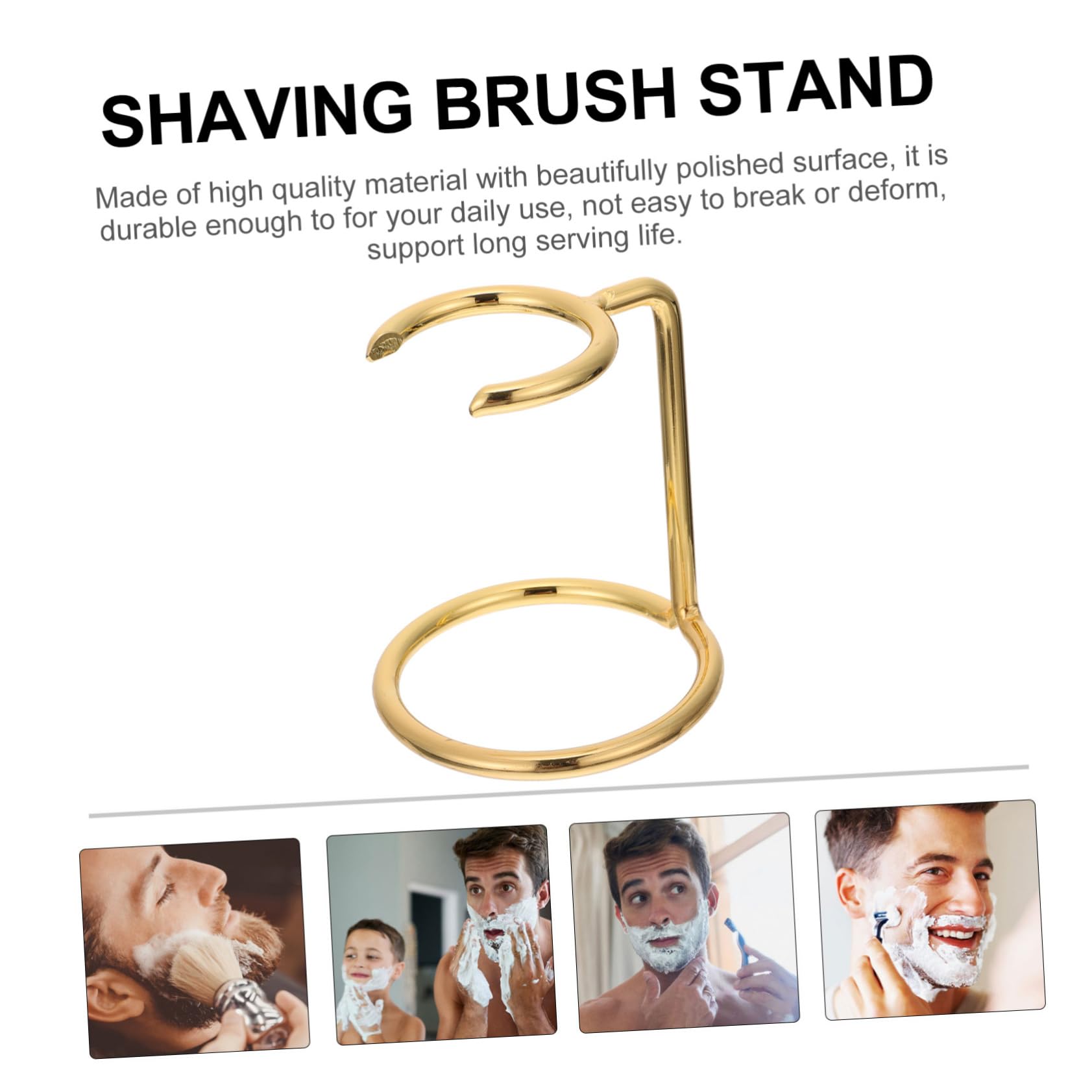 BESTYASH Shaving Razor Stand Shaving Metal Rack Shave Brush Holder Razor Stand for Men Nonslip Base Compact Storage