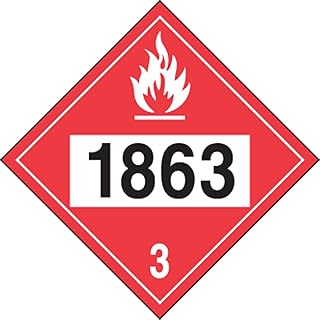 Accuform Signs MPL732VS1 Adhesive Vinyl 4-Digit DOT Placard, Hazard Class 3, Legend