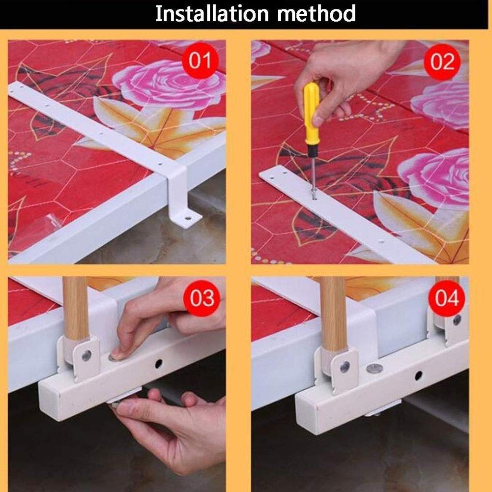Sponde del Letto Maniglioni Paracolpi del Letto per Anziani Dispositivi di Assistenza Medica per Rotaie di Sostegno del Letto Pieghevole, Lunghezza 97 Cm (Colore : D)