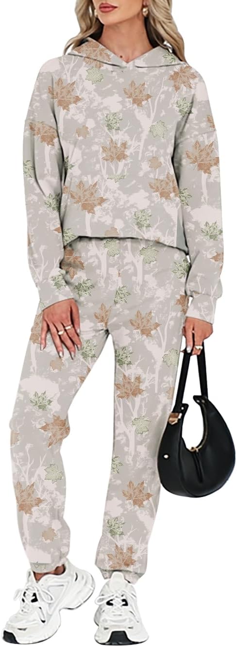 ETCYY NEW Hoodie Sets for Women 2 Piece Lounge Set Fall Outfits Clothes Oversized Sweatshirt Baggy Sweatpants