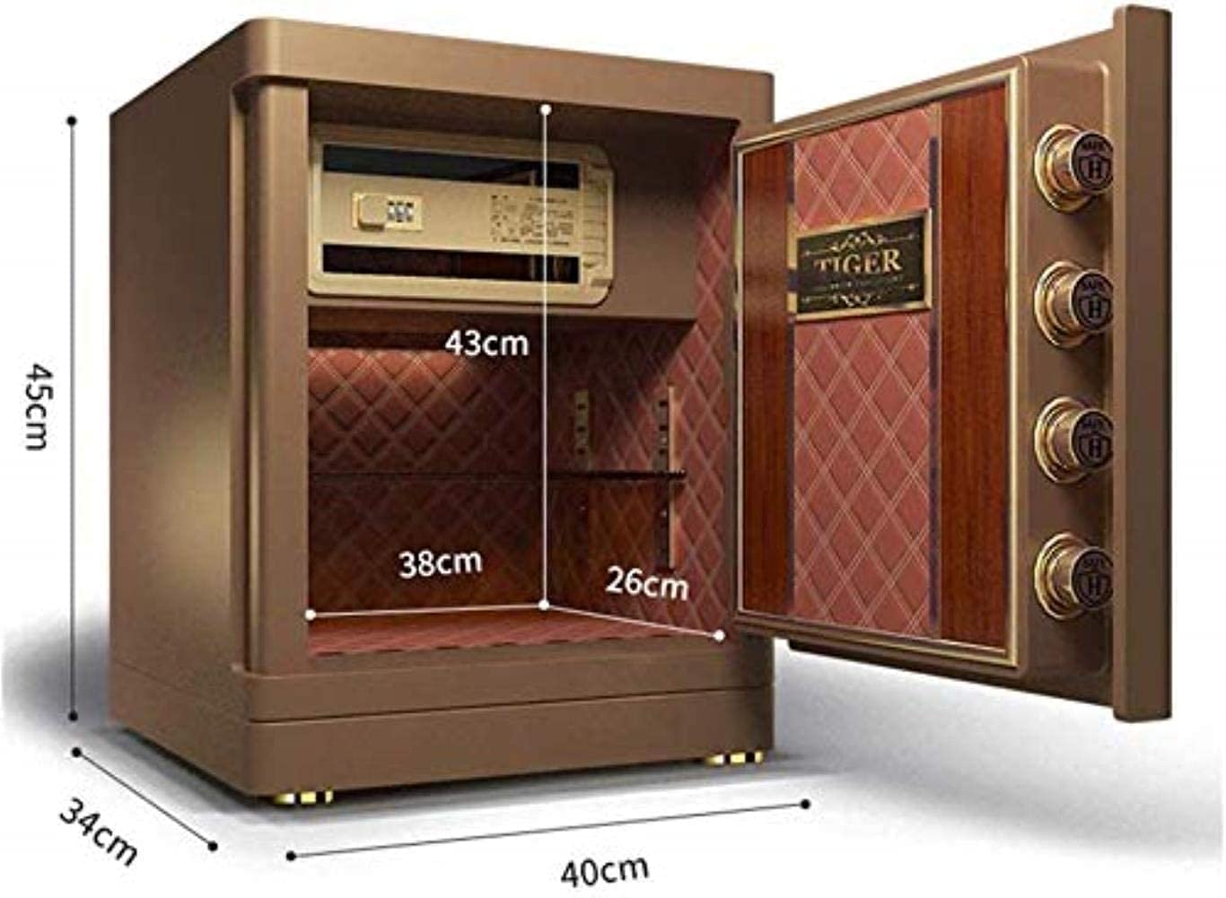 Caja fuerte Caja fuerte de alta seguridad Combinación digital Capacidad muy grande para almacenar objetos de valor Caja fuerte electrónica, Caja fuerte, Caja fuerte para el hogar, Caja fuerte, Para