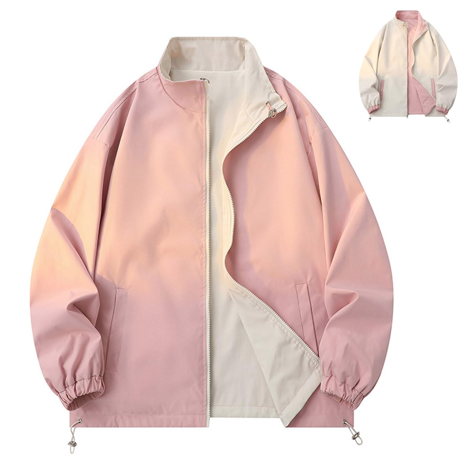 Generisch Fleecejacke Freizeitjacken für Herren leichte wendbare Oberbekleidung Frühling und Herbst vielseitiger modischer Outdoor-Mantel den Alltag stilvolles