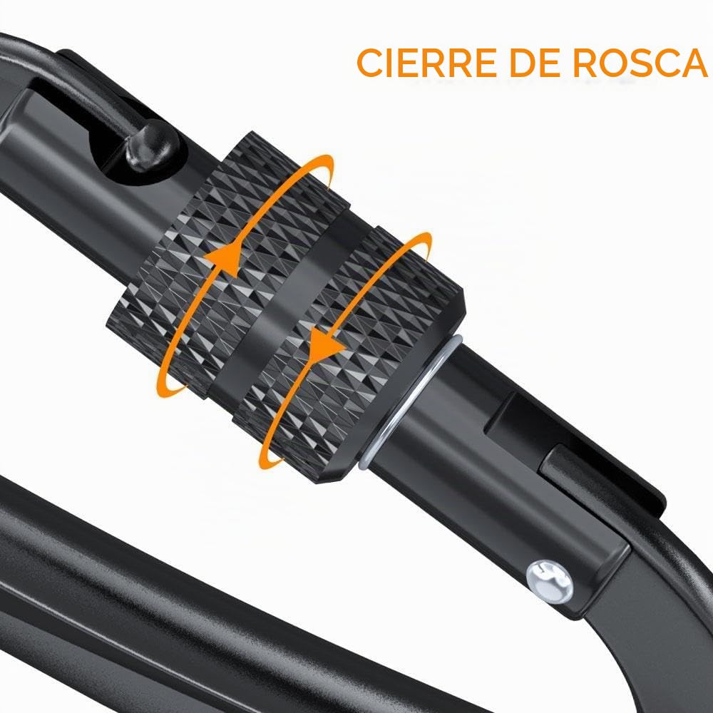 Brotree Mosquetones de Bloqueo 12KN (1200 kg) Mosquetón de Aluminio Resistente con Cierre de Resorte para Hamaca, Senderismo, Gimnasio - Seguridad 8cm Forma de D Mosquetones con Seguro