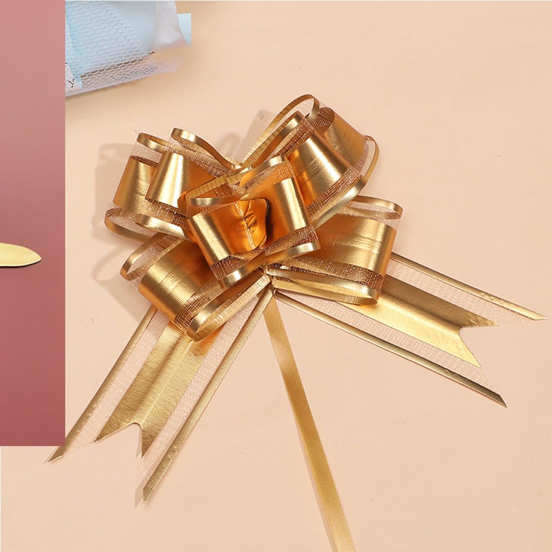 Carta Da Regalo Trasparente Con Fiocco - Confezione 5 Pezzi 70x100cm Per Gift Wrapping - Foto 6