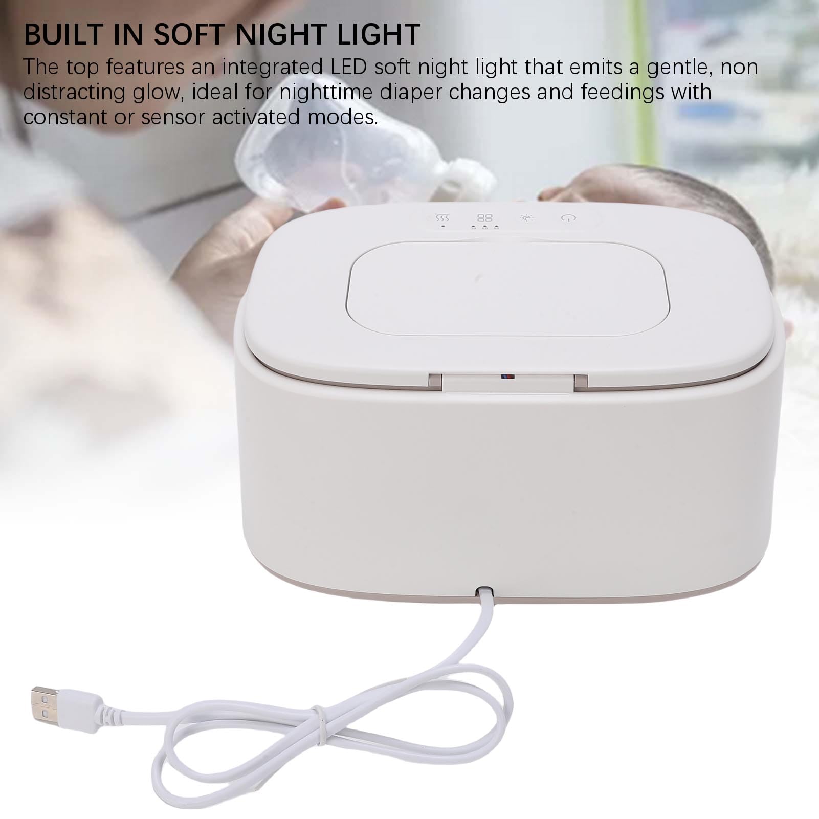 Generic Scaldasalviette per Neonati Riscaldamento Rapido di Grande capacità con Luce Notturna per Asilo Nido e Viaggi Materiale PP Bianco 11x14x22 Cm