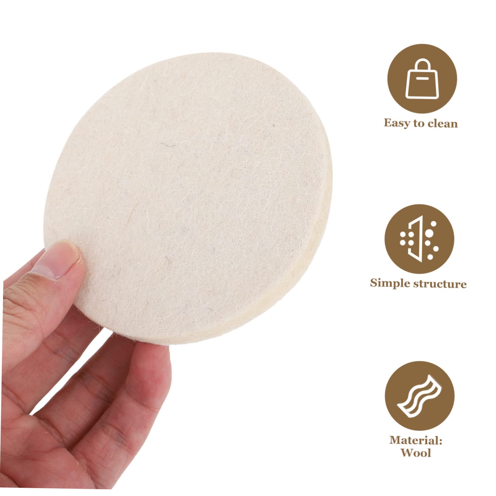 FUNOMOCYA Economic Wool Polishing Wheel 2pcs Wool Felt Pad for Grinding Polishing Hand Drill