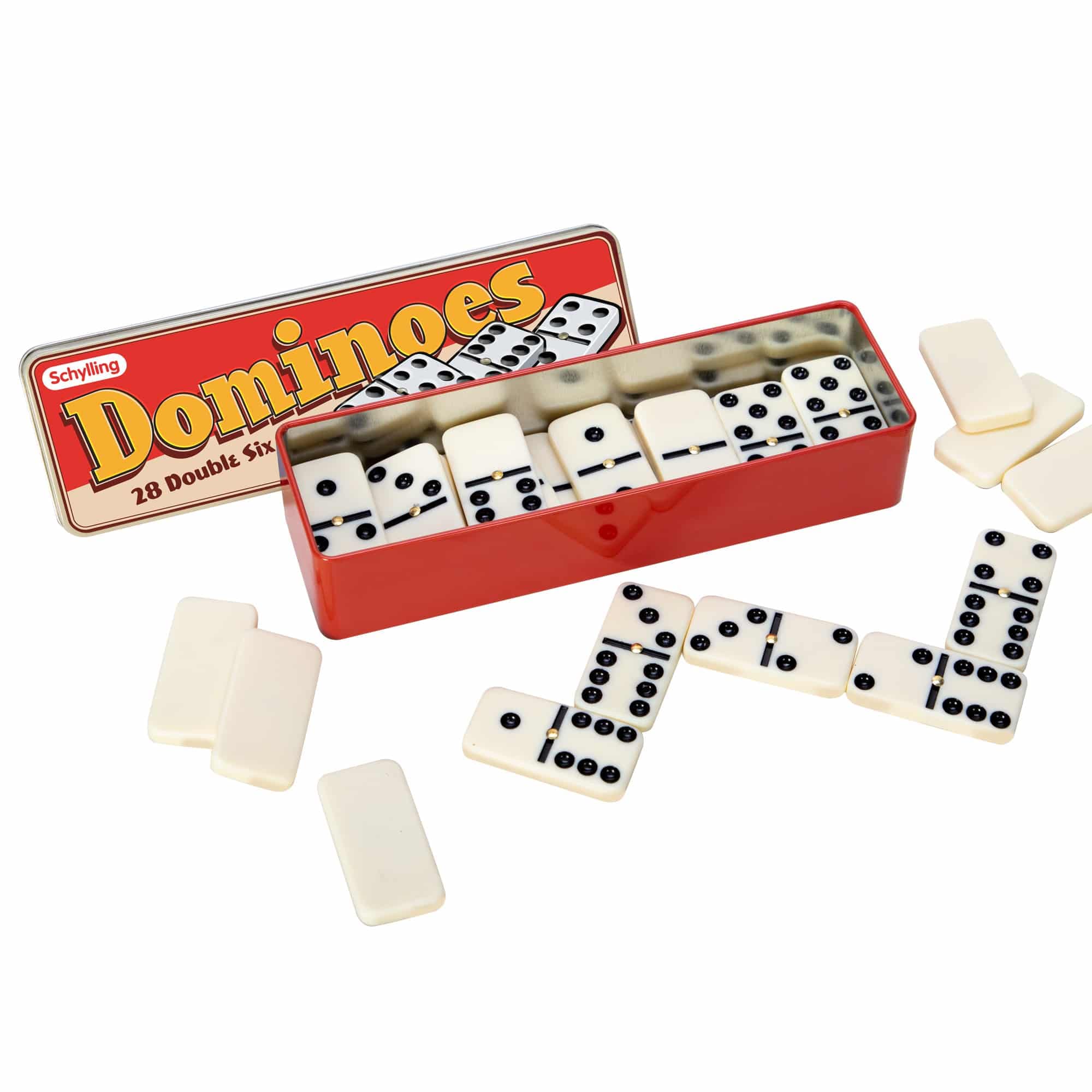 Schylling Juguete Double Six Dominó, 1 EA