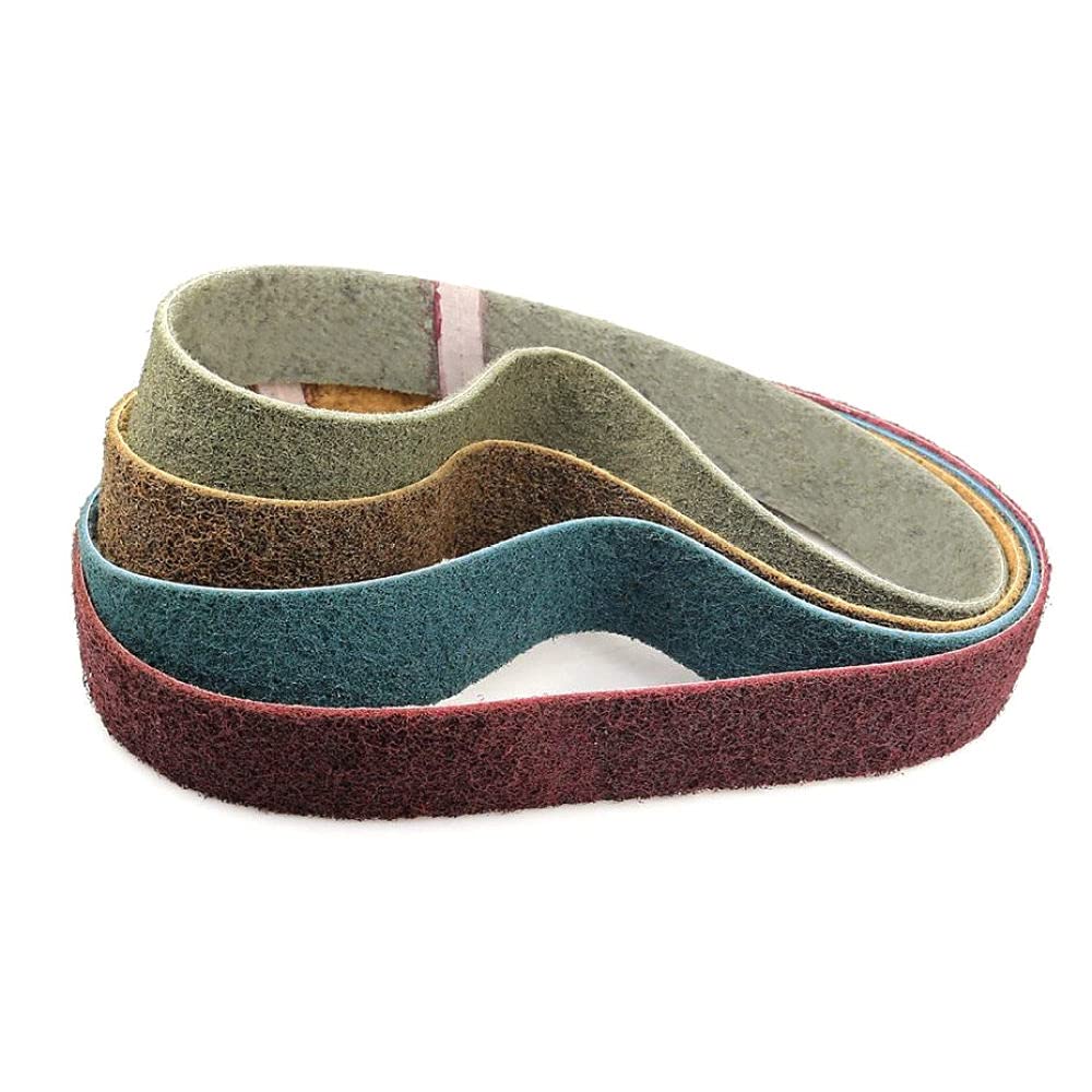 1 pieza de banda de lijado abrasiva de nailon no tejido de 915 * 50 mm para pulido grueso de metal a pulido fino, gris P600,915X50 mm