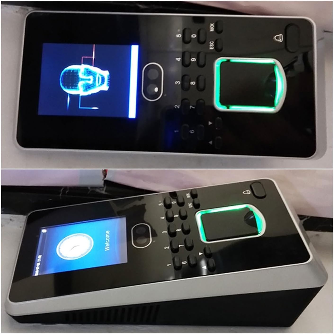 タイム カード レコーダー ZK Multibio800-H 400 顔指紋認識ドア