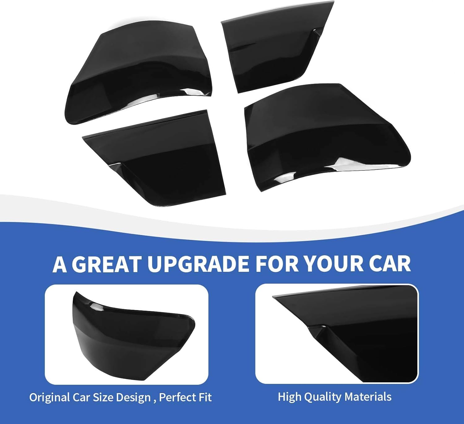Smoked Tail Light Covers Guards Compatible with Jeep Grand Cherokee 2011-2013, Smoke Black