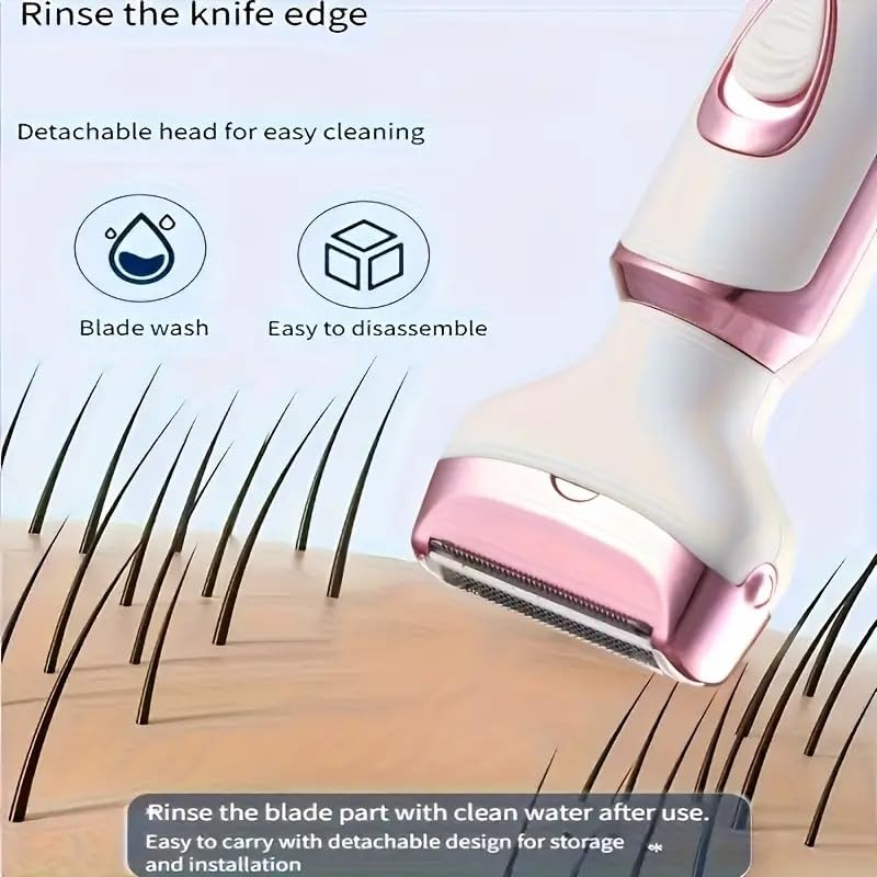 Image of AVNISH 4-in-1 Multi Trimmer for Women Shaver Electric Facial Razor, Rechargeable Cordless Multipurpose Hair Remover Shaver Face, Leg, Eyebrow, Underarms, Bikini Trimmer, 60 minutes Runtime, White
