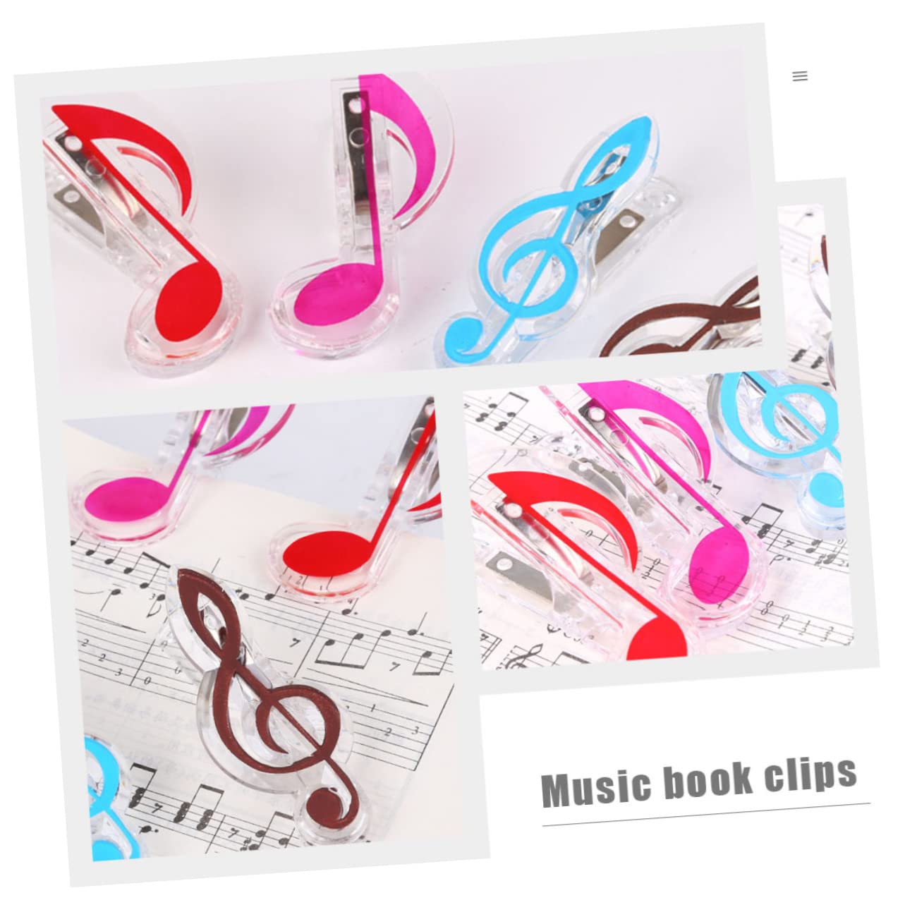 UPKOCH 40stücke Kreative Musikbuch-clips Notenhalter Und Notenklammern Verschiedenen Farben Halten Von Notenblättern Und Dokumenten Leicht Und Tragbar Starke Klemmkraft