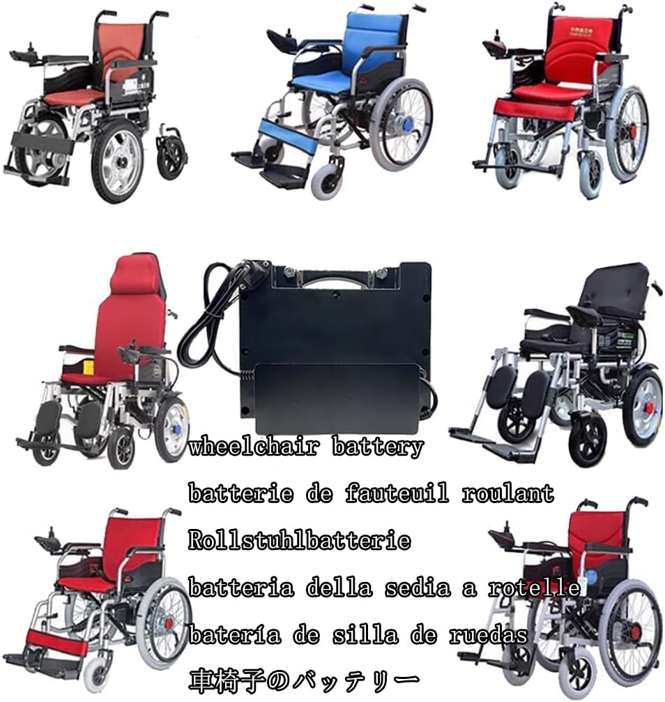 Paquete batería Litio 24V Batería para Silla Ruedas eléctrica 24 voltios, batería Iones Litio dedicada a sillas Ruedas eléctricas Batería de Plomo-ácido reemplazable,Xt30 Plug,18AH