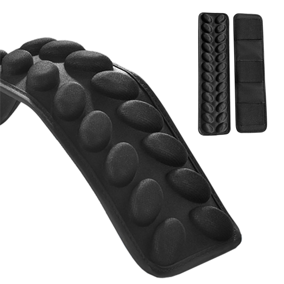 Lot de 2 coussinets de bandoulière amovibles. Rembourrage de sangle de sac à dos avec coussin d'air, décompression anti-gravité, ventilation et dissipation de la chaleur (noir)