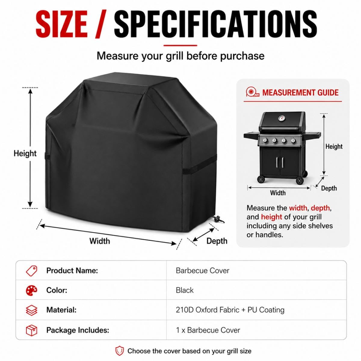Funda Barbacoa Impermeable para Campingaz 3 Series Classic LS Plus | Cubierta para Barbacoa Gas Resistente Intemperie Funda Protectora Polvo Cubierta BBQ Anti Viento Nieve Sol Humedad Exterior