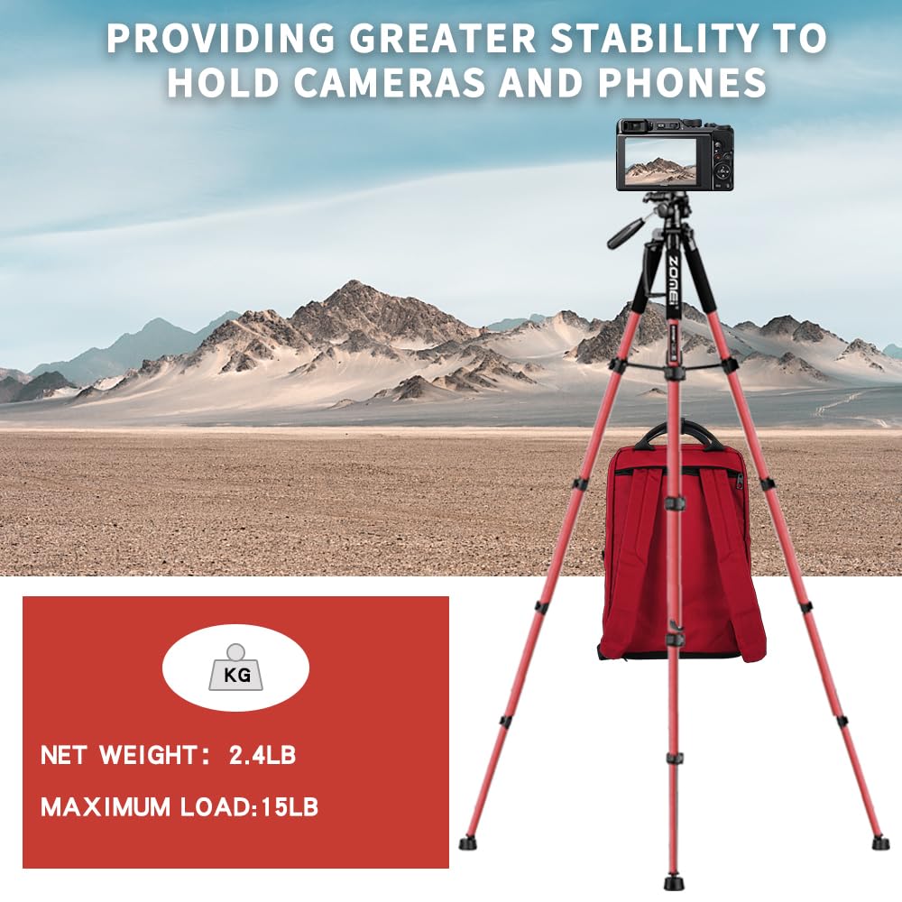 Stabilisateur Caméra Portable Type Arc Rouge - Support Main Pour Vidéos Fluides DSLR Et DV