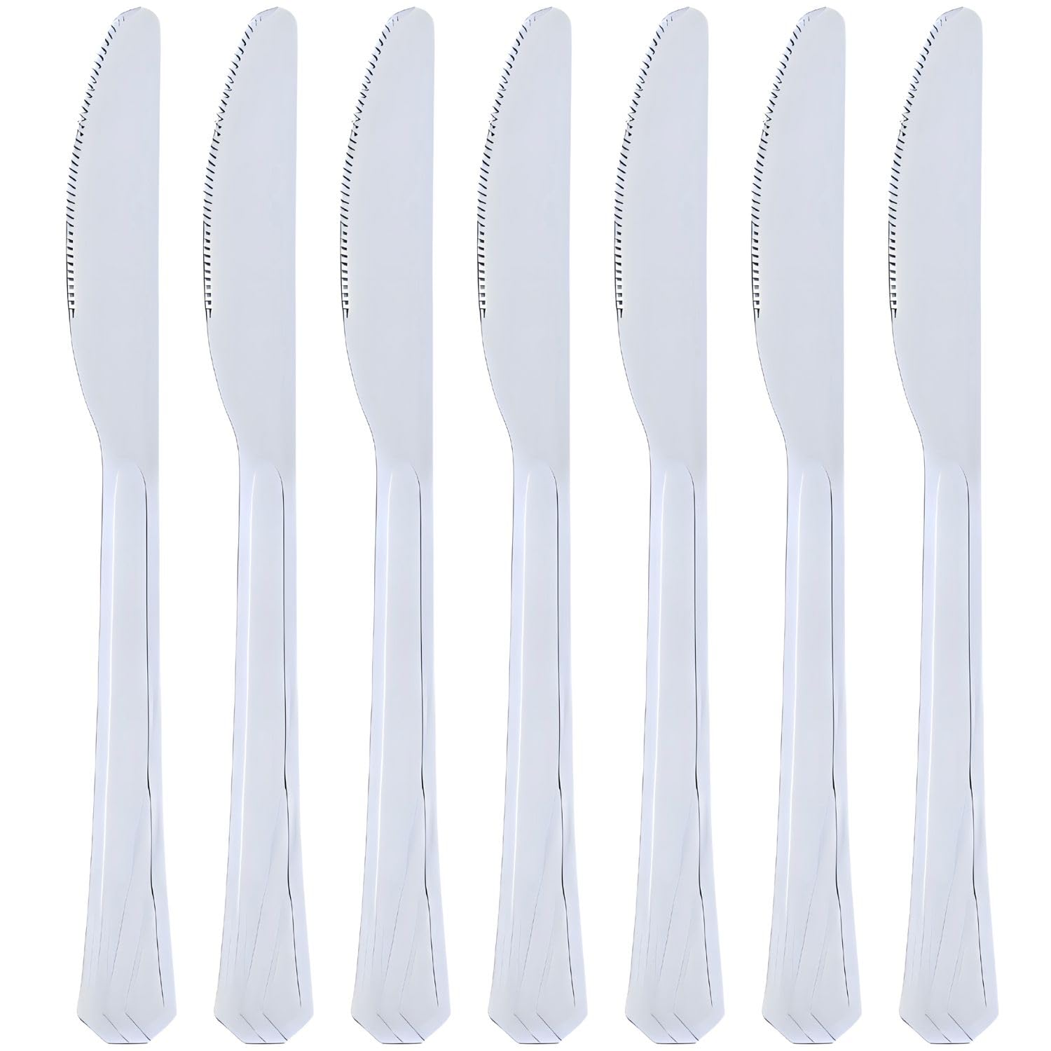 Premium Heavyweight Pearl Plastic Knifes (Packs of 51), Durable & Stylish Design, Ideal For Any Occasion