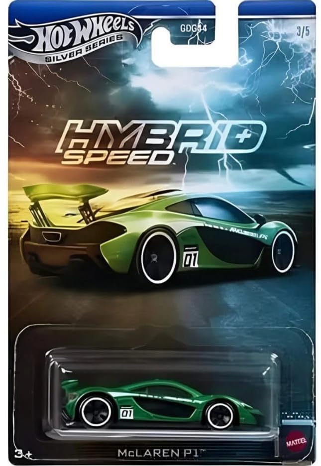 Hot Wheels Silver Series Hybrid Speed McLaren P1 Verde 1:64 miniatura 1