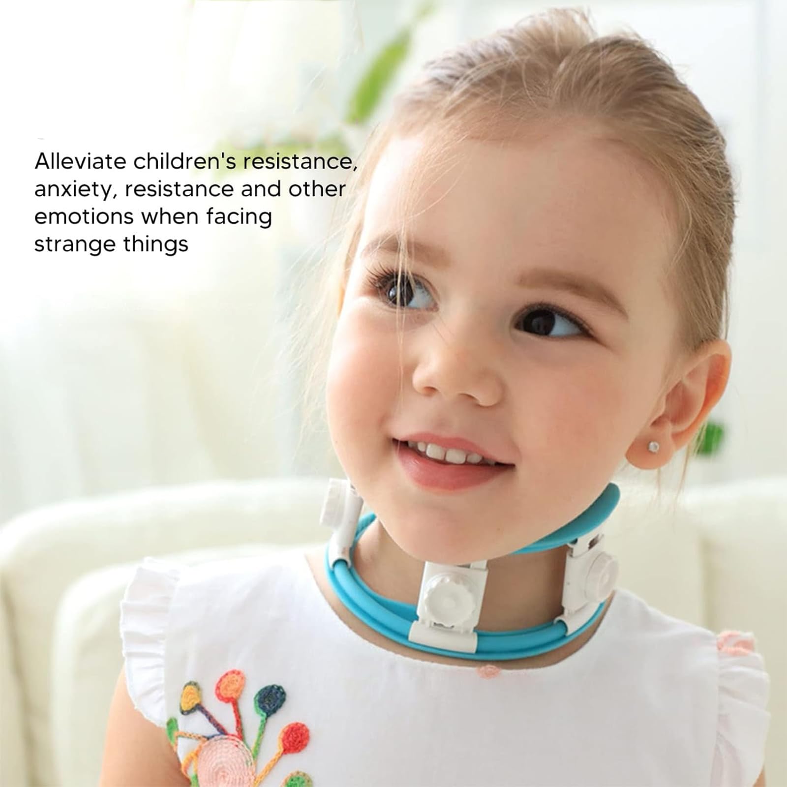 Collarín Cervical para Niños, con Hebilla De Fijación Ajustable Y Diseño Extraíble, Tratamiento Eficaz De La Tortícolis Desde Los 6 Meses hasta Los 7 Años, para El Latigazo Cervical