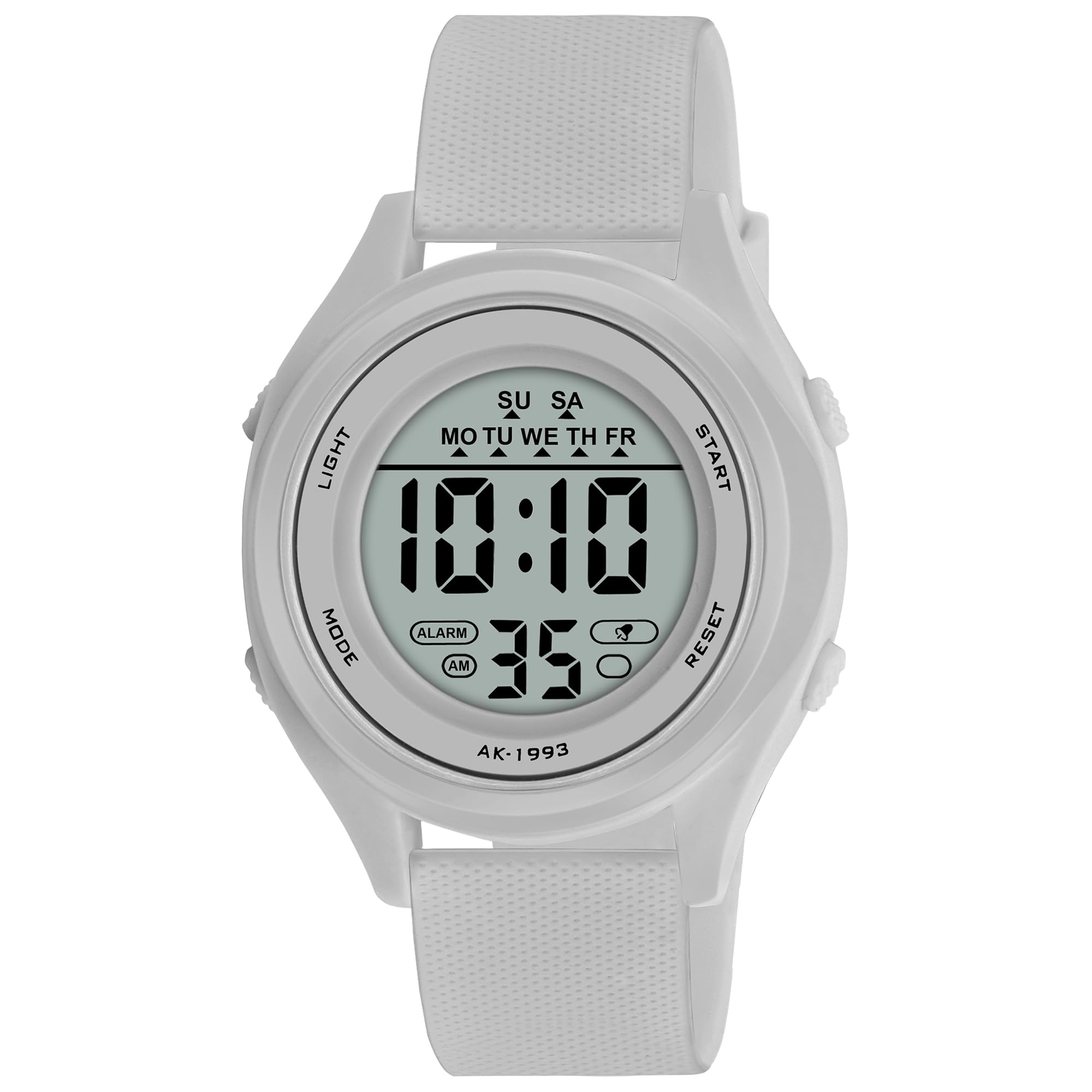 PAPIO® Grey Color Silicone Belt Digital Sports Watch with 7 Color LCD Display, Water Resistant, Unisex Watch for Women, Girls, Boys and Kids (DIGITAL-027 Grey)