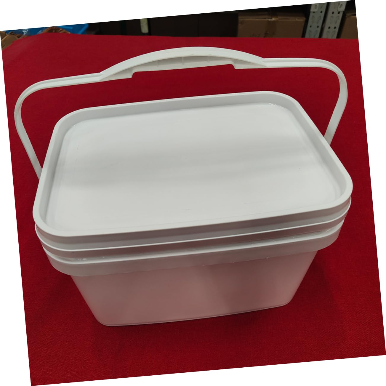 Secchio per Verniciare Bianco da 10l in Pp con Manico e Coperchio, Leggero e Multifunzionale per Uso Esterno