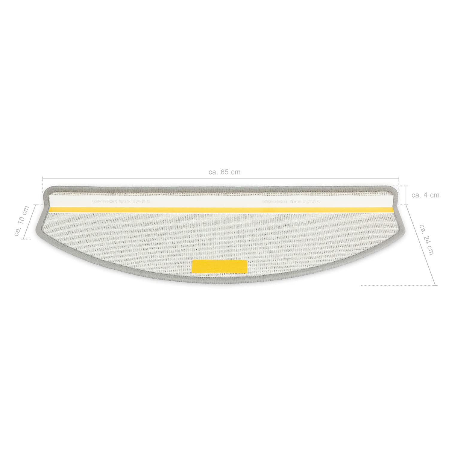 Kettelservice-Metzker Stufenmatten Treppen-Teppich Ariston | Halbrund 65x24cm Trittfläche, Weinrot 15 Stück