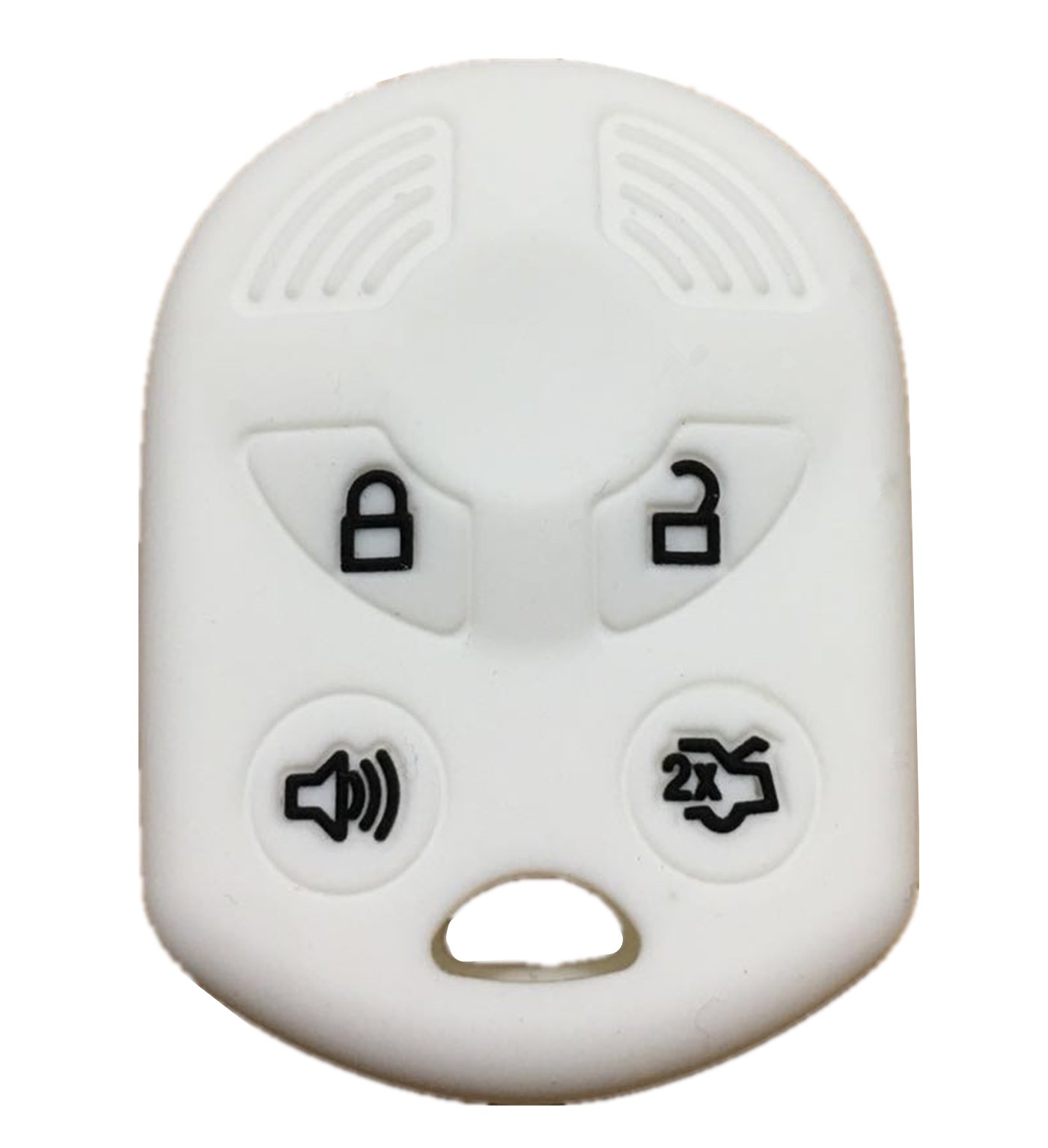 Rpkey Silicone Keyless Entry Remote Control Key Fob Cover Case protector Replacement Fit For Ford Lincoln Mercury OUCD6000022 164-R8046 164-R7040 CWTWB1U722?White?