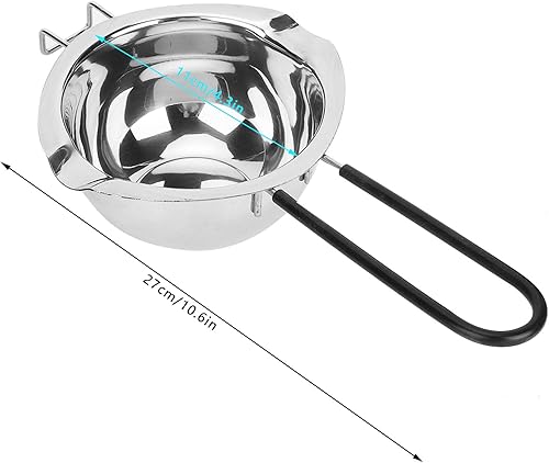 Miniatura 2 de Paquete de 2 ollas dobles de acero inoxidable, olla de fusión de chocolate, kit de herramientas para hacer caramelos, cera para derretir chocolate,