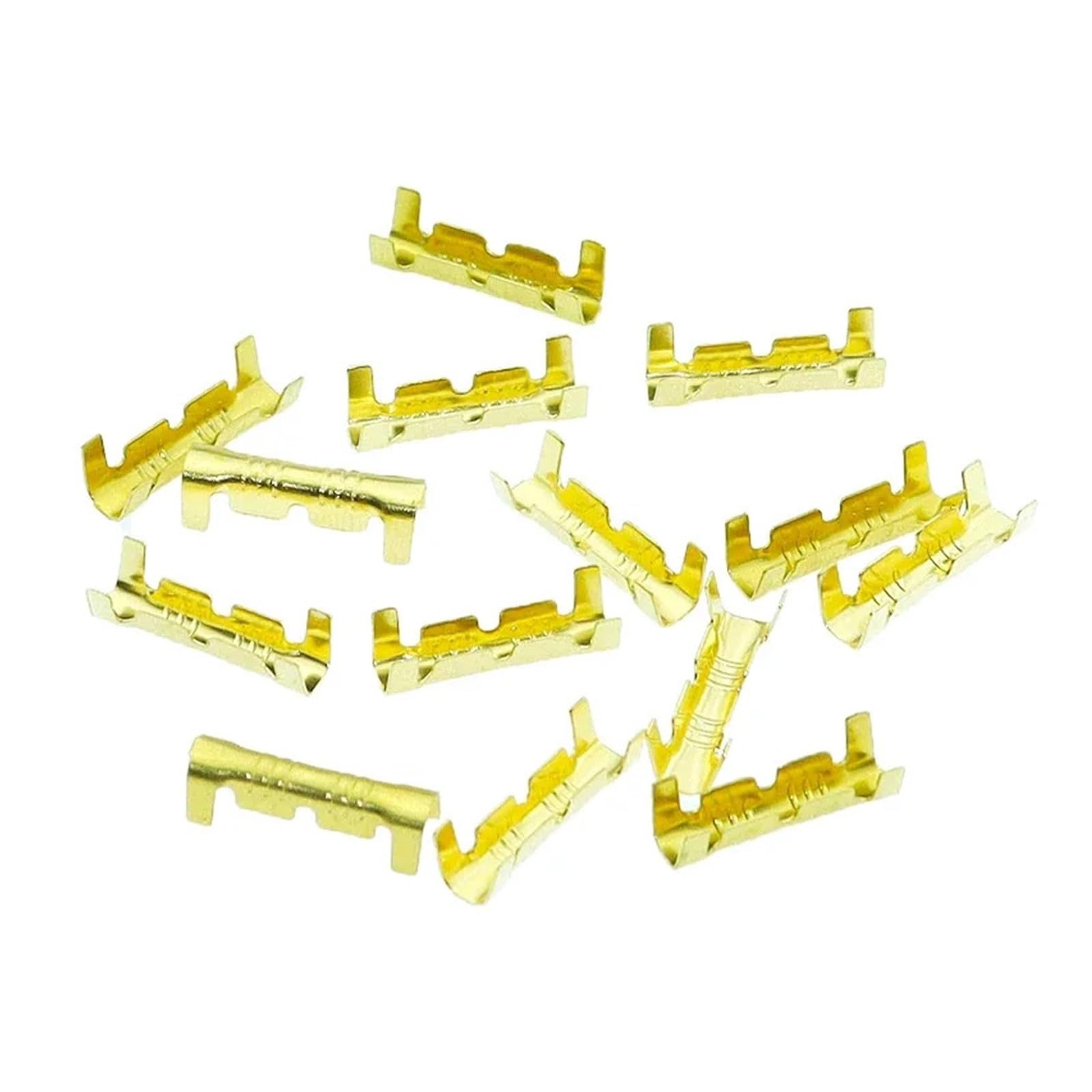 Brass Crimp Terminals 50pcs 453 U-Shaped Wire Quick Connector Terminal Small Tooth Fascia 0.5-1.5mm2