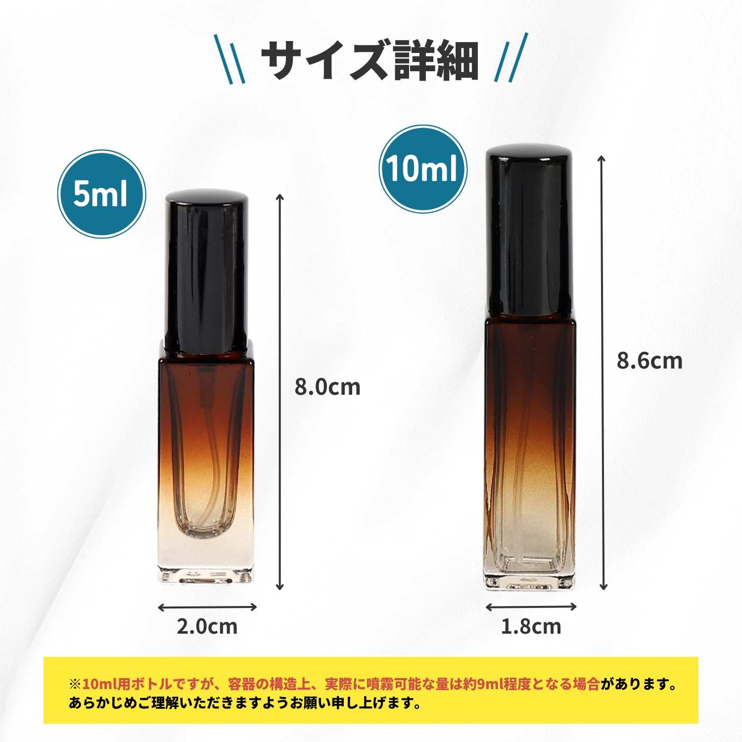 Amazon.co.jp: ANAMO スプレーボトル 5ml 6本 アトマイザー 香水