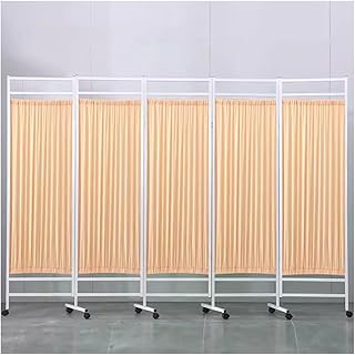 UUYRSZS Mampara de privacidad médica con Ruedas, mampara divisora de ambientes Plegable y Enrollable, mamparas de privacidad para Oficina, habitación, Restaurante, Hospital (Color: Amarillo, tamaño: