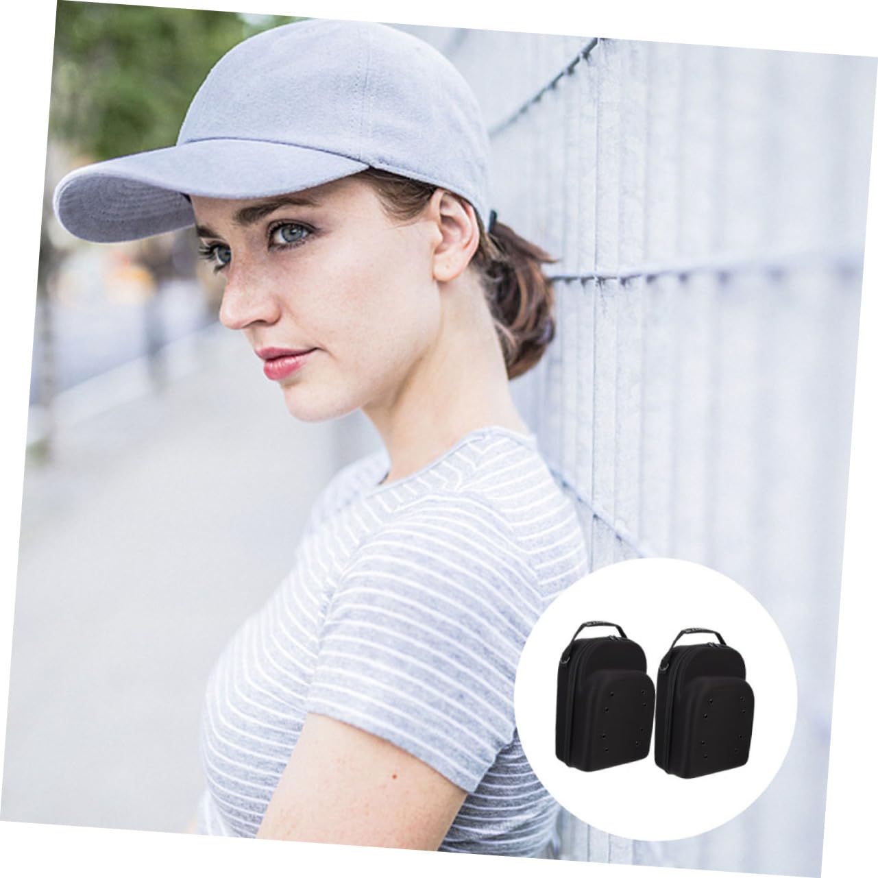TINEASUR 2pcs Hat Case for Travel Black Baseball Cap Storage Organizer Compact Portable Hat Carrier Protects against Dust Deformation for Travel Use