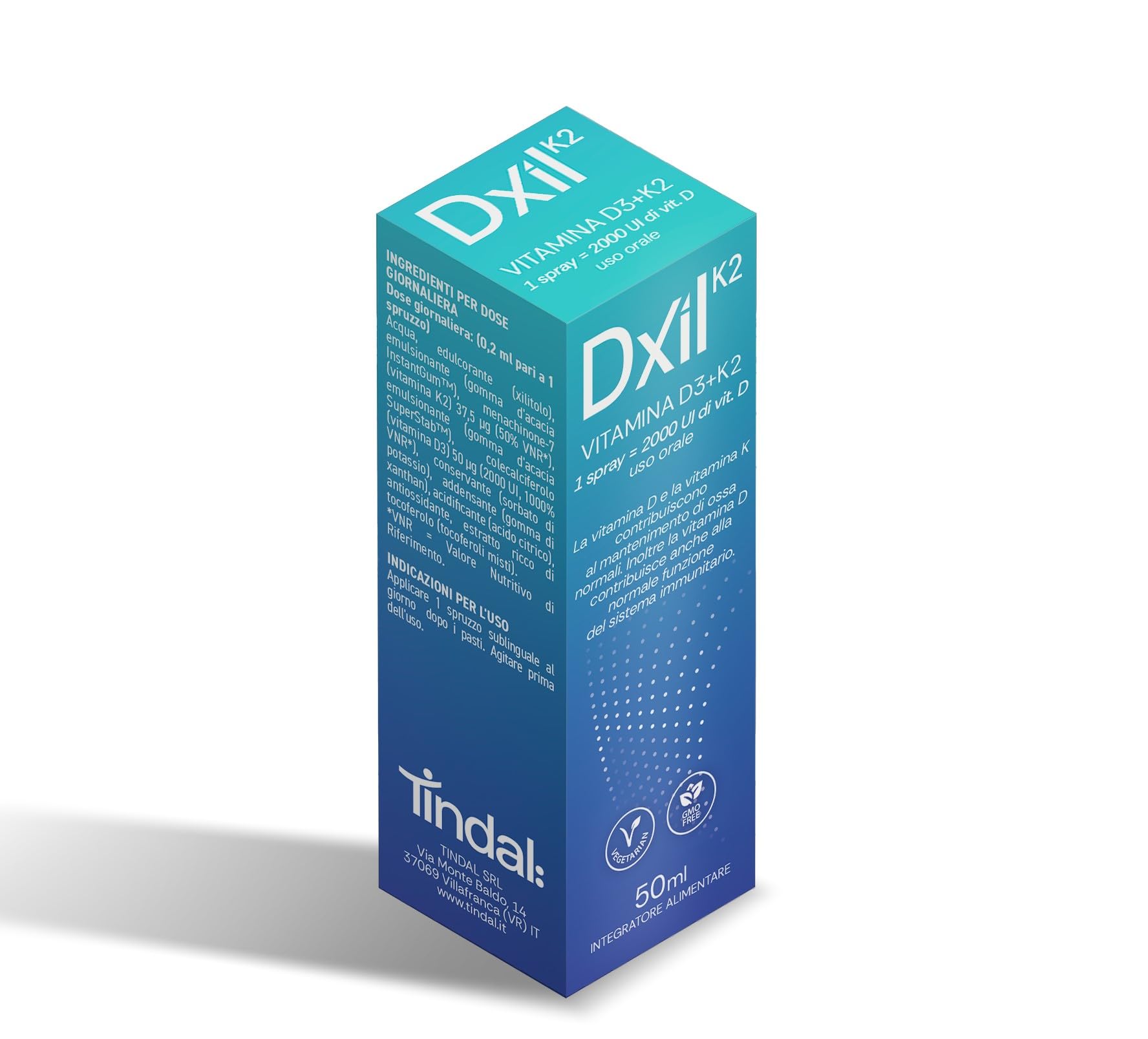 DxilK2 Vitamina D3 K2 Integratore Alimentare Supporto per la Salute delle Ossa e del Sistema Muscolare