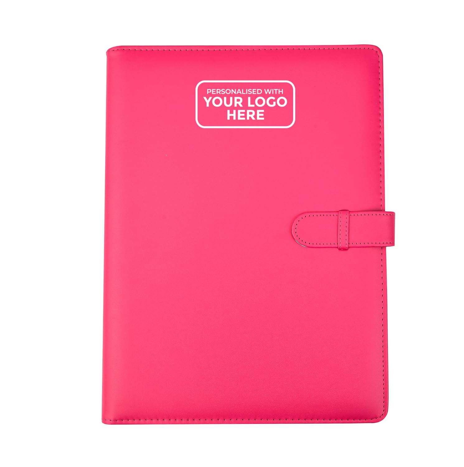 Arpan Personalised Logo 36 Pockets 72 Sides A4 Presentation Folder Document File Folder Display Book Portfolio Professional Conference Folder Faux Leather with Closure Belt (Pink)