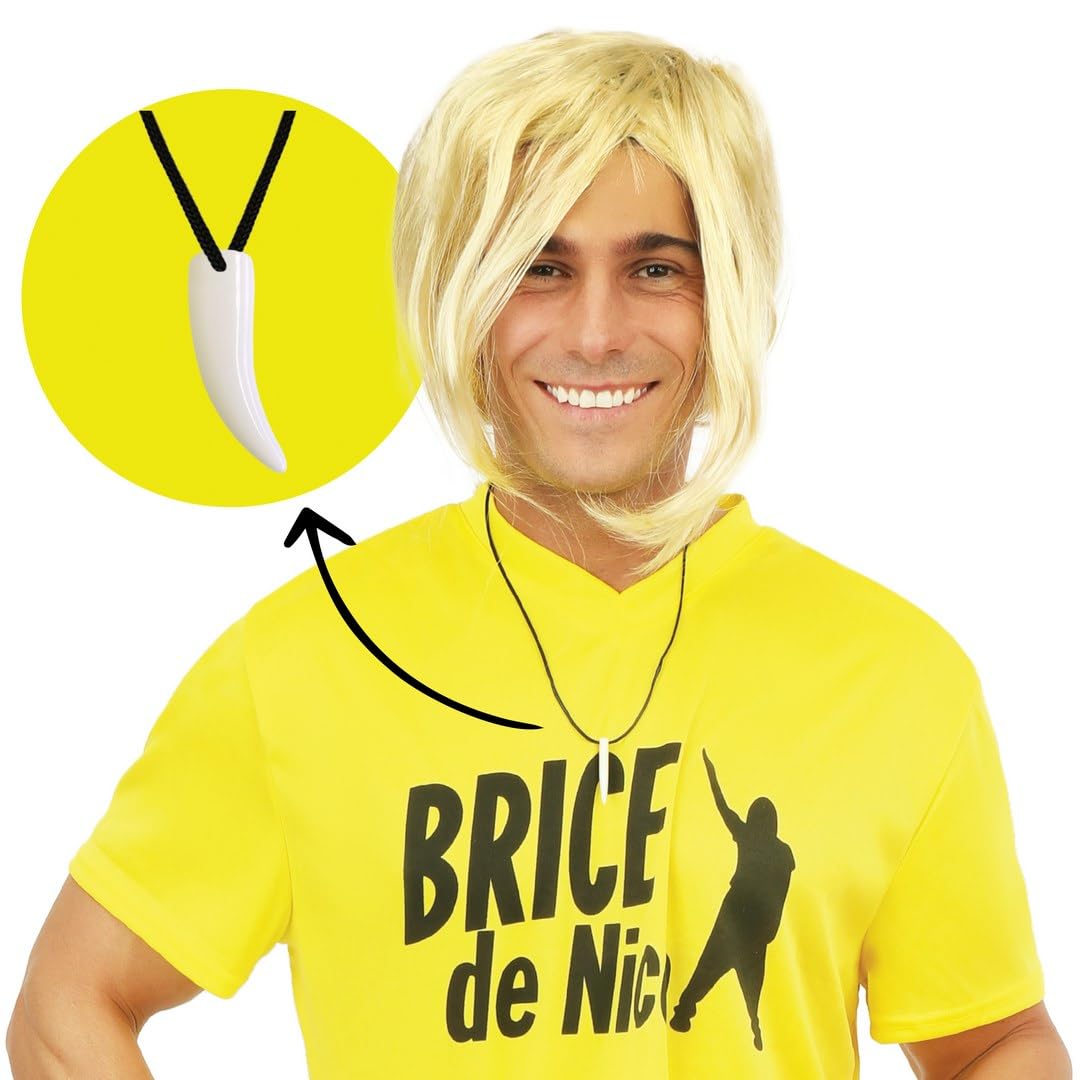 Collier Brice de Nice Accessoire de Déguisement Dent de Requin Blanche Plastique pour Carnaval Fêtes