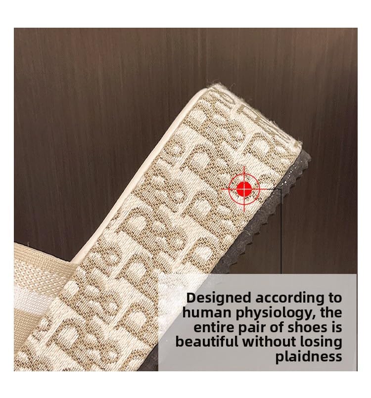 Thick-soled slippers women's 2025 summer new letter one-word drag outer wear thick-soled heightening cool slippers women fashion4