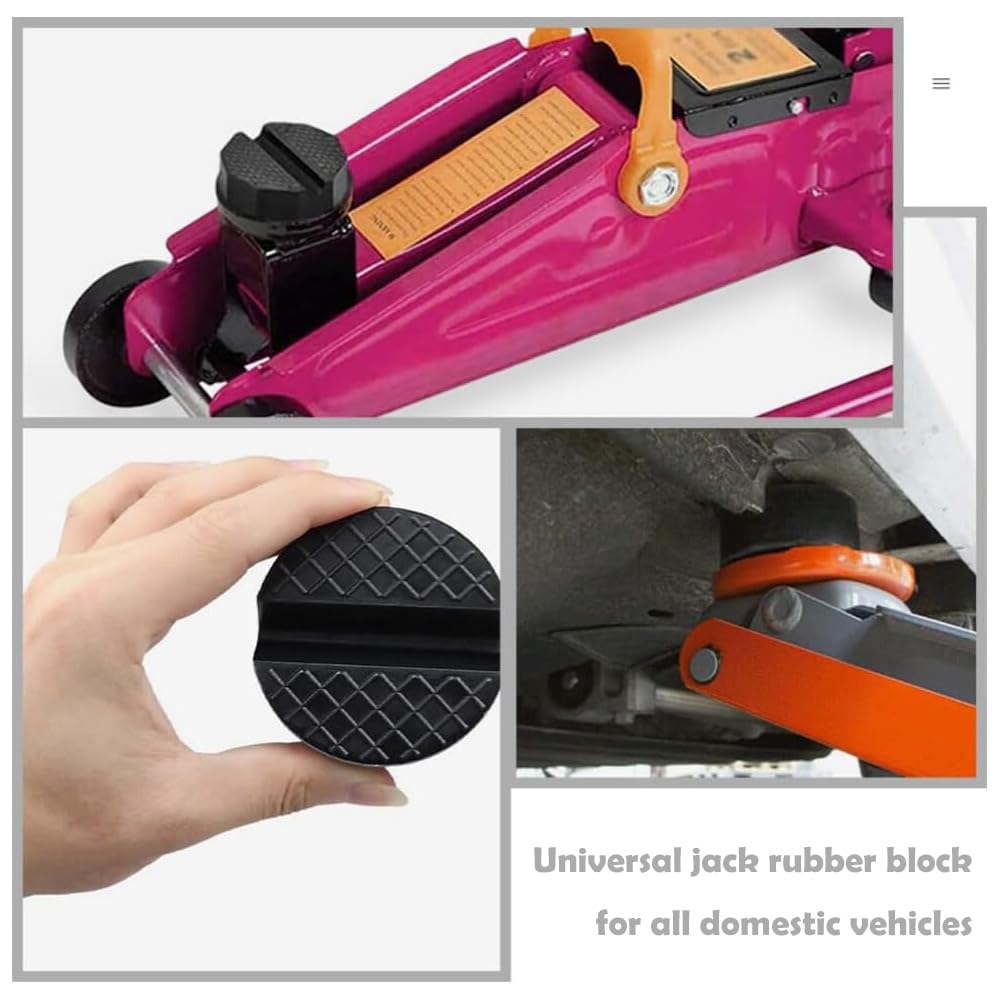 2 Piezas Goma Gato Hidraulico Bloque, Diseño Antideslizante, Adecuado para la Mayoría de los Coches, Protege el Coche de Arañazos